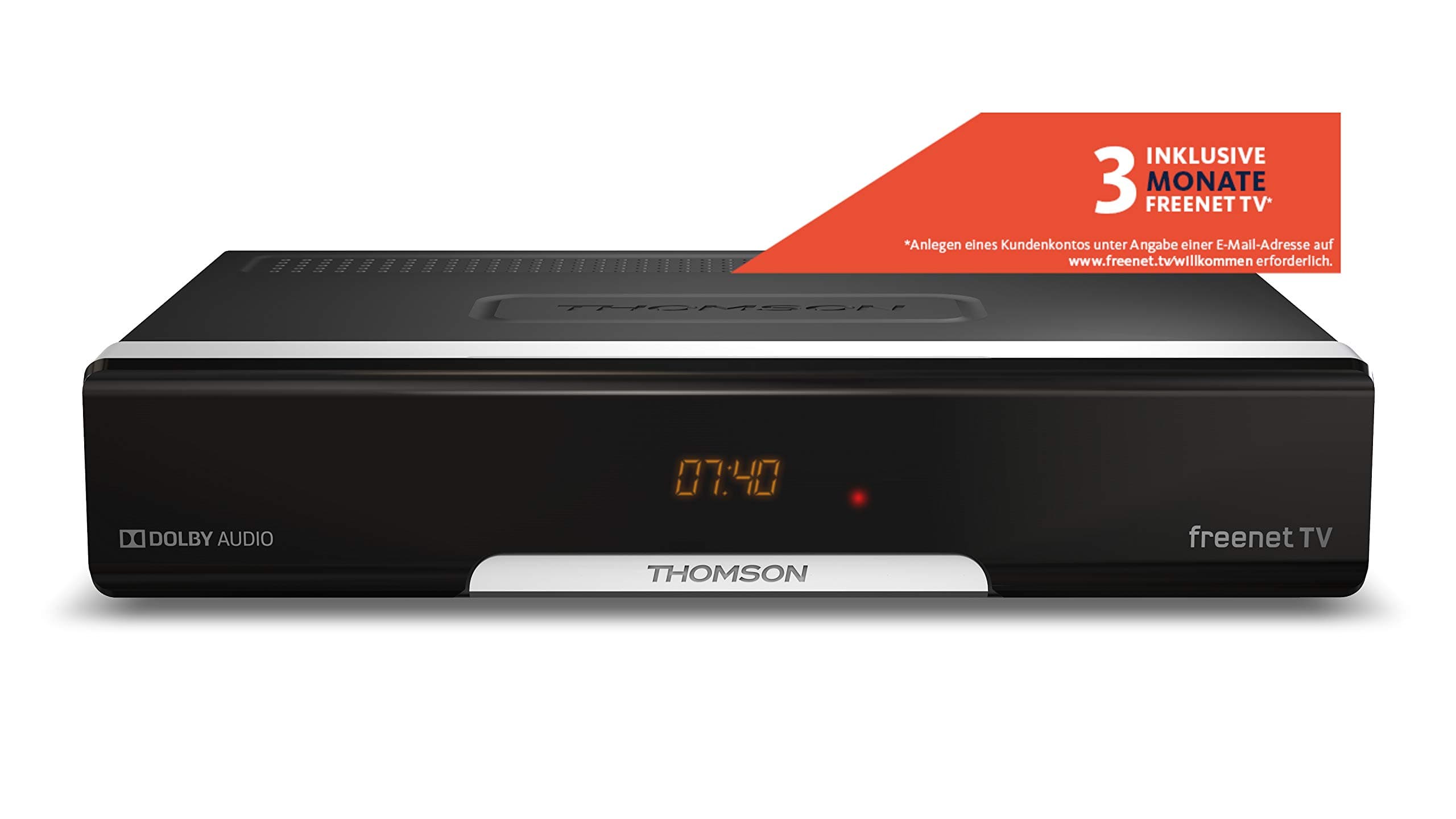 Thomson THT 740 Set-Top-Box, DVB-T2, Single-Tuner, H.265 HEVC, Irdeto for FreenetTV