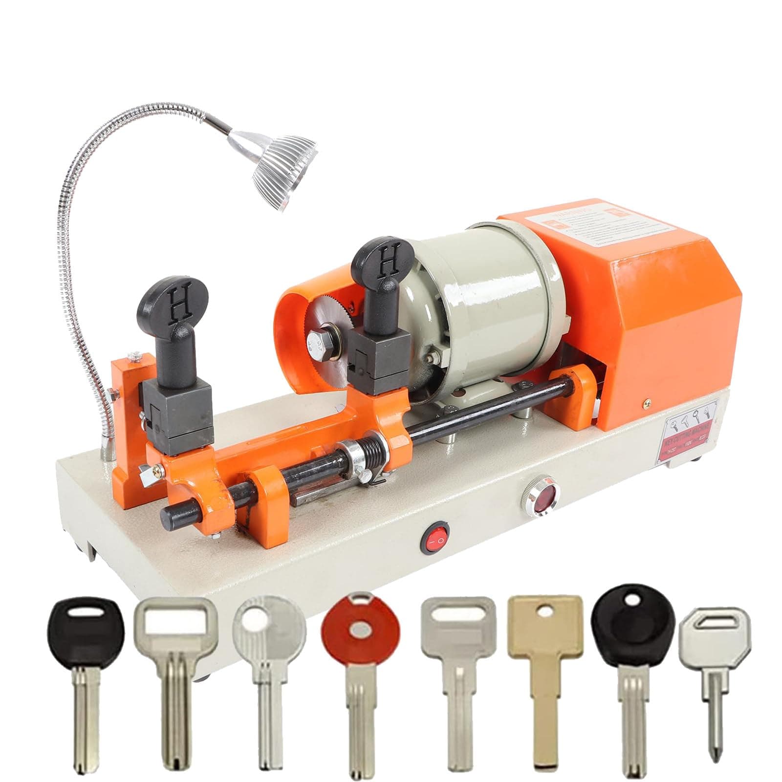 Key Cutting Machine Duplicator, Automatic Horizontal Copy Machine with 5 Duplicating Types, Accurate Adjustment and Easy Operation - Ideal for Duplication