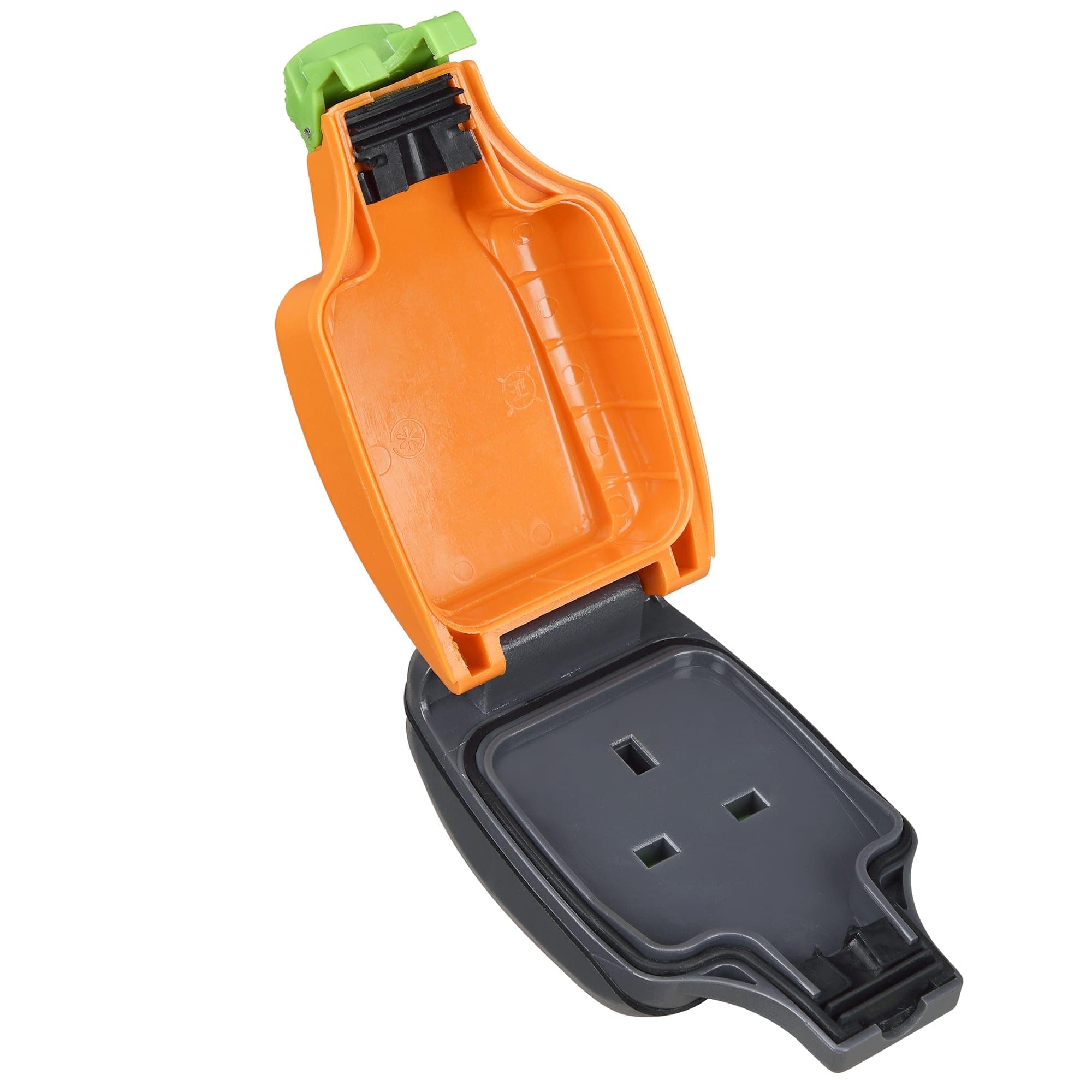 Masterplug Rewireable Weatherproof Outdoor Inline Socket, 13 Amp, 17 x 6.5 cm, Orange