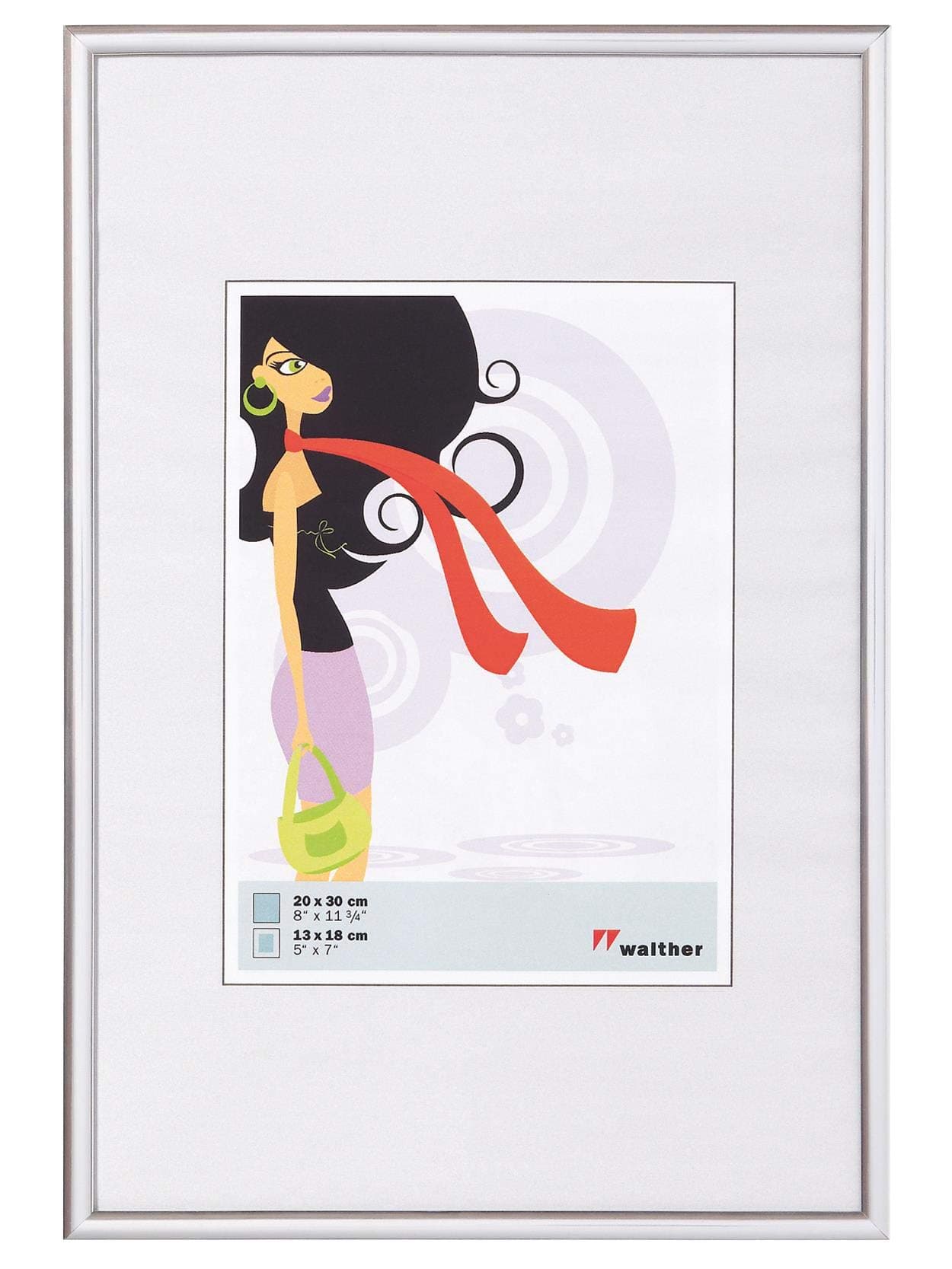 walther Design Picture Frame Silver 42 x 59,4 cm (DIN A2) New Lifestyle Plastic Frame KV426S