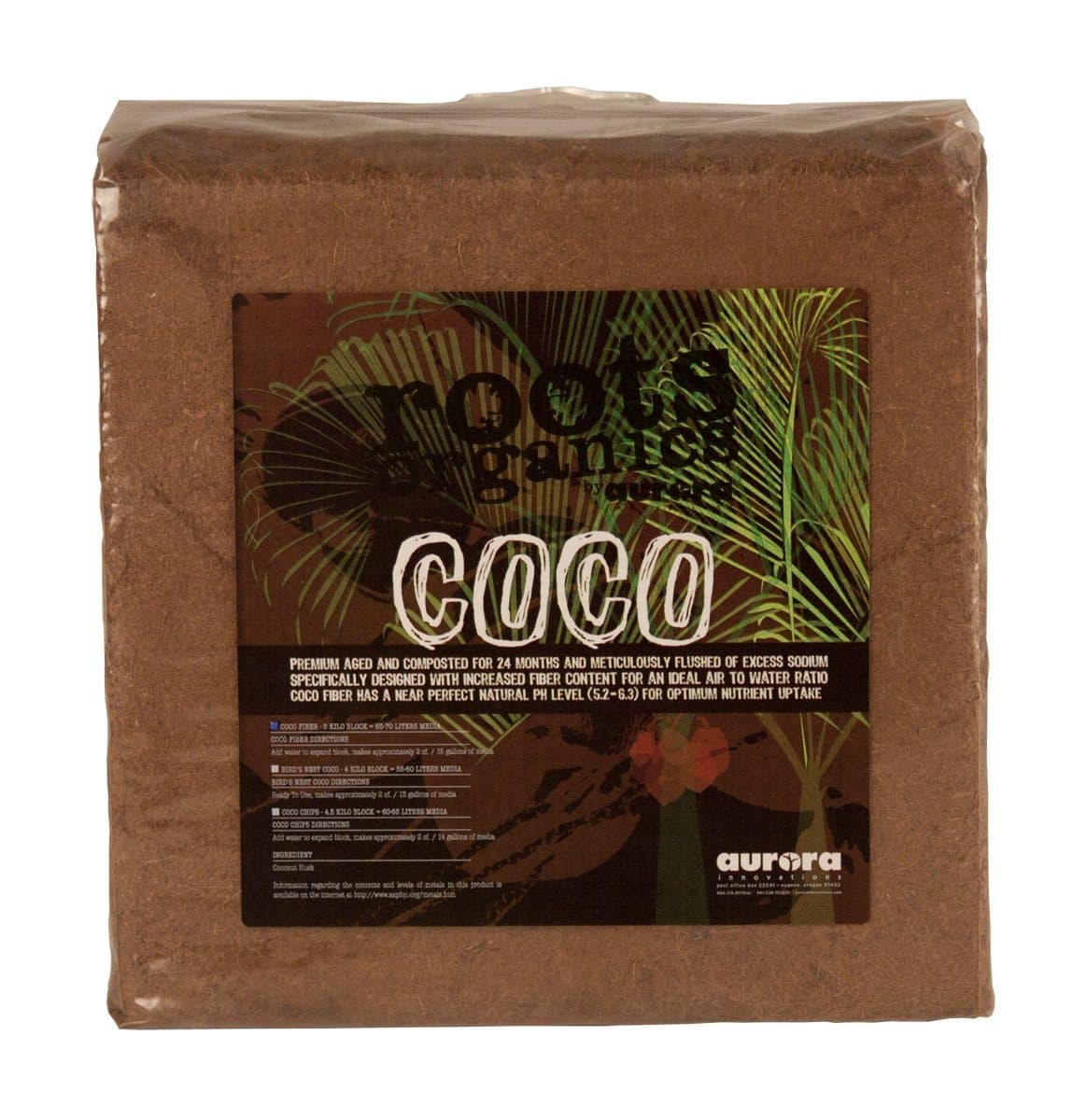 roots organics Coco Fiber, 5 Kilo Block