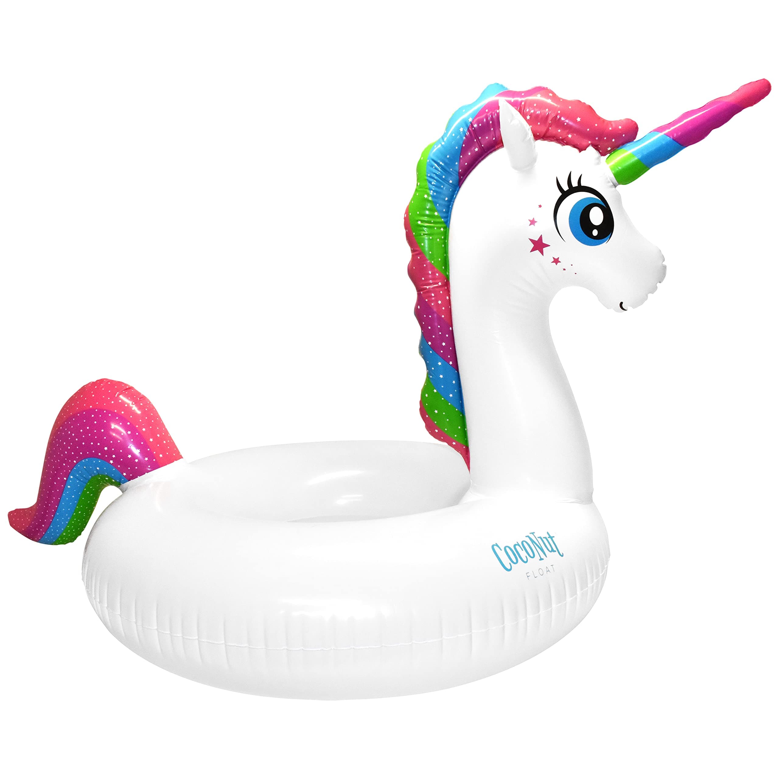 Magical Unicorn Pool Float by CocoNut Float – Jumbo Inflatable Pool Ring – Durable Long Lasting Lounge Tube and Water Toy – Fun Decoration for Parties, Events – Ages 8+ Years