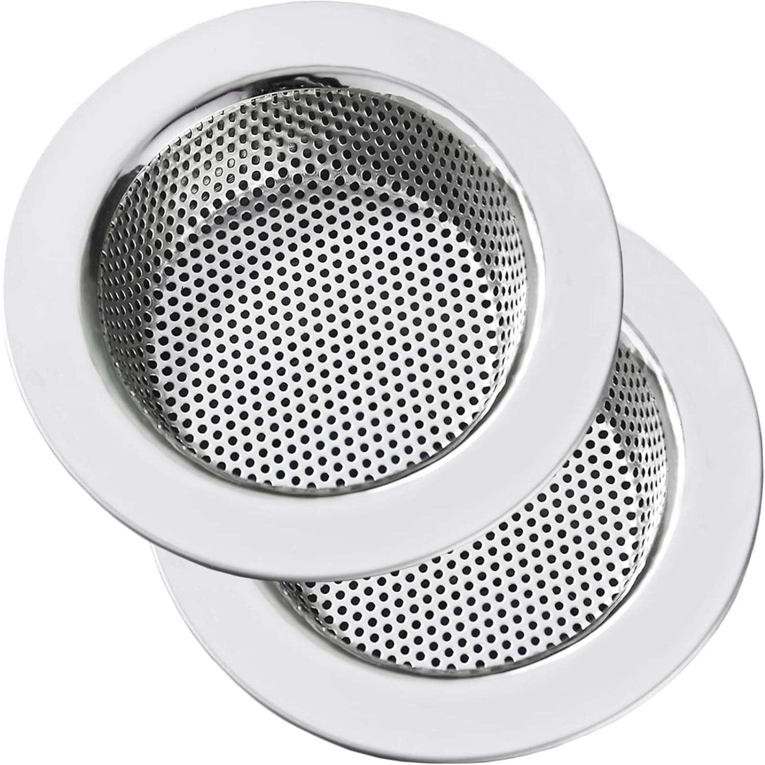 2 PCS Kitchen Sink Strainer Stainless Steel