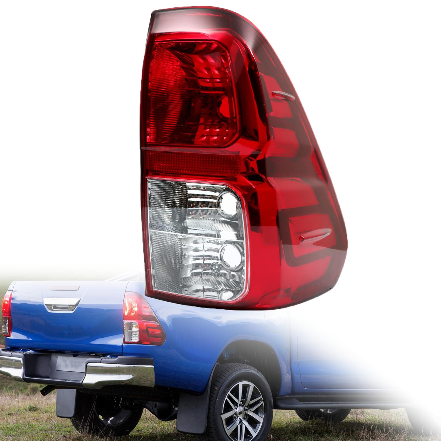 munirater Tail Light Assembly Right Side Replacement for Hilux Pickup Truck 2015-2020 RH Tail Lamp