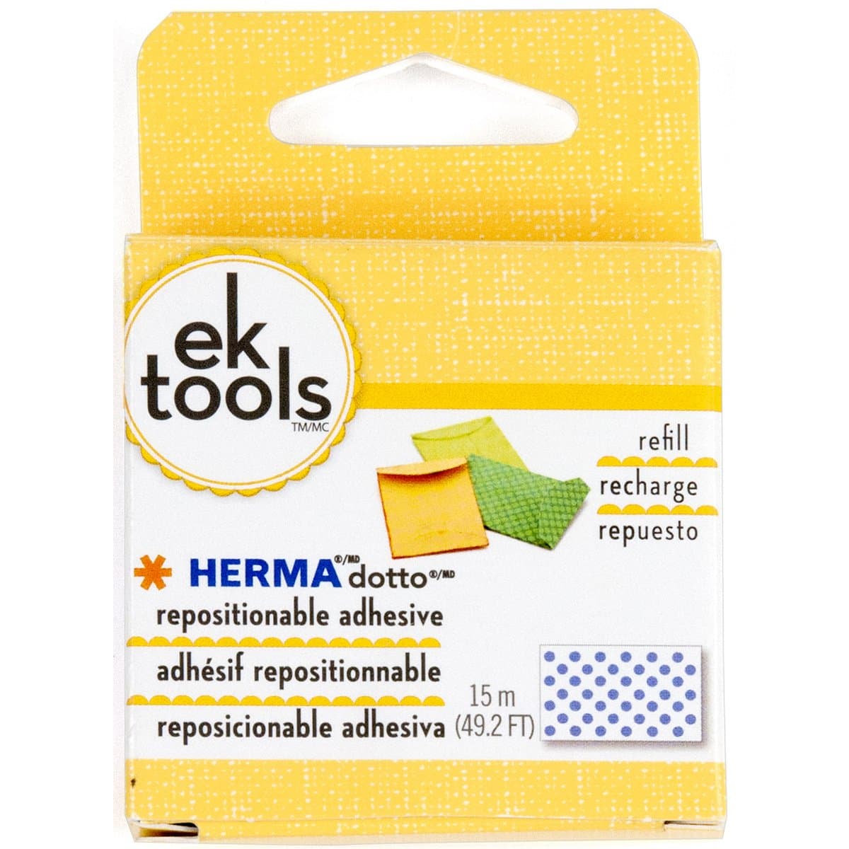 EK tools Herma Dotto Adhesive Repositionable Dispenser Refill, New Package