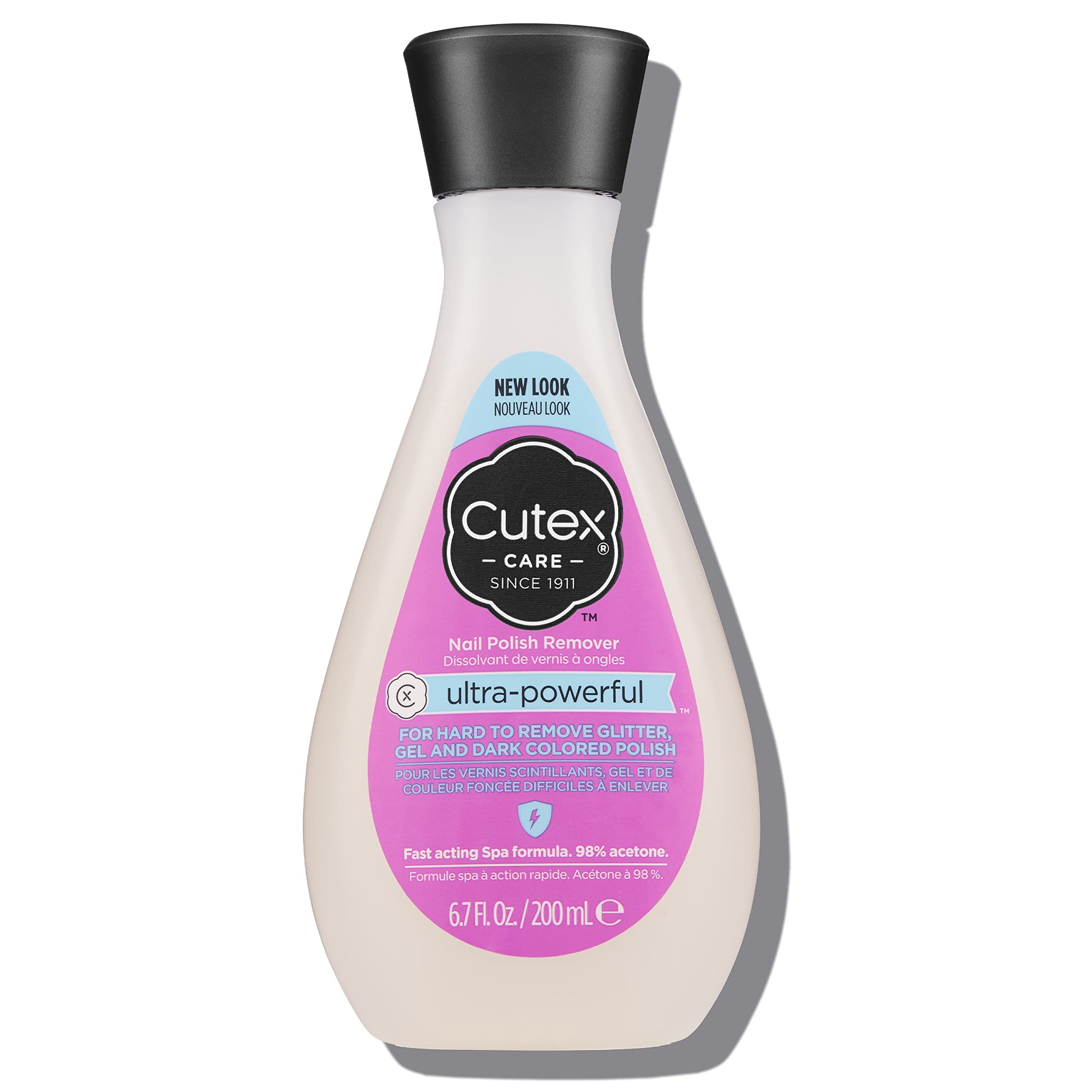 Cutex Ultra-Powerful Gel Nail Polish Remover for Removal Of Stubborn Gels, Glitter and Dark Shades for all Nail Types, Oil Blend, Dermatologist Tested, 200 ml (Pack of 1)