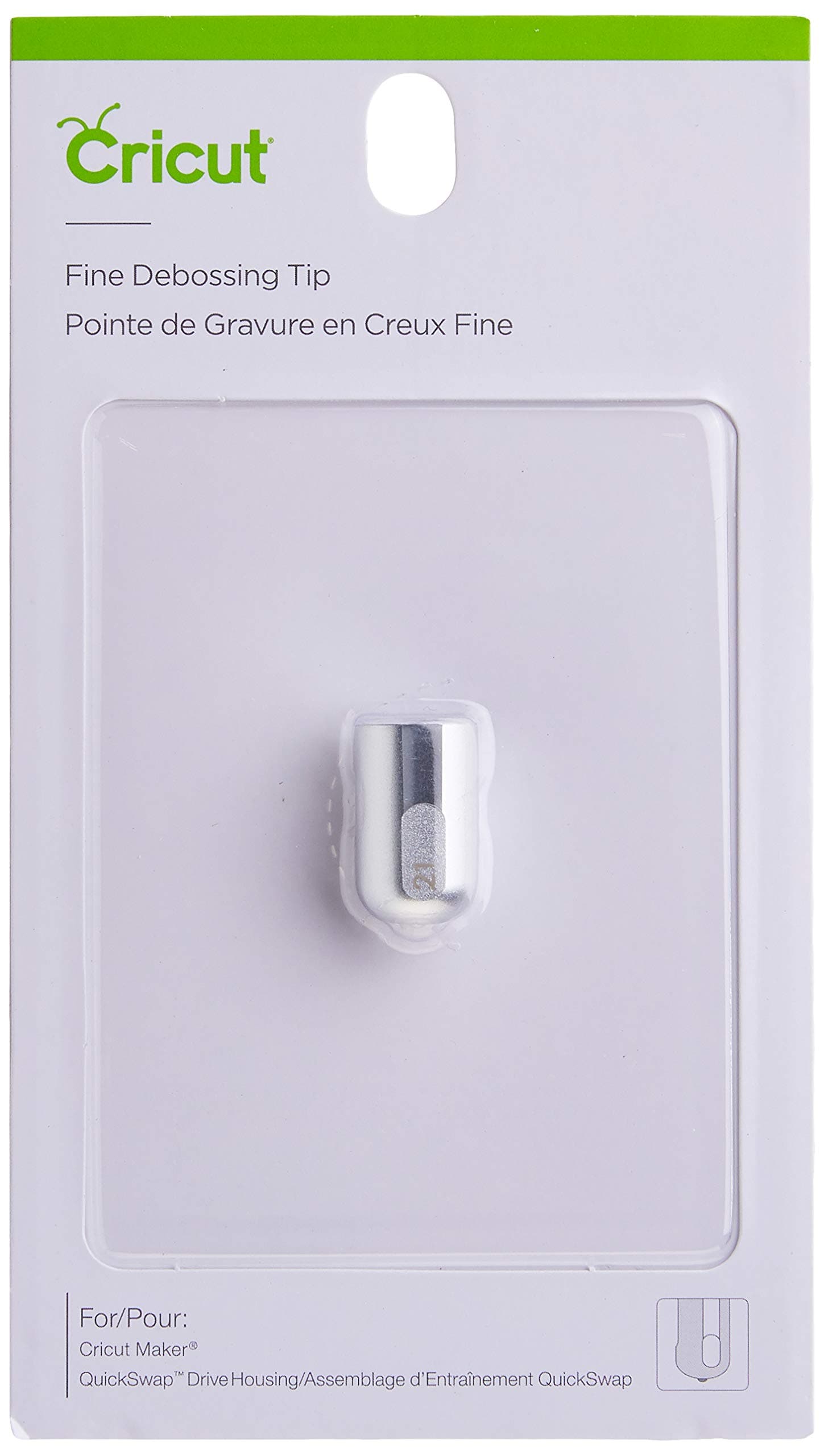 Tip, Fine QuickSwap Debossing, Silver