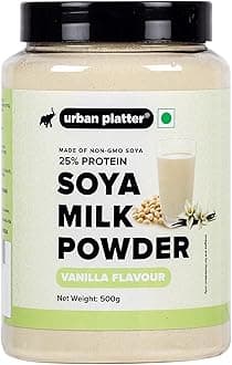 Vanilla Soya Milk Powder, 500g (Soy-Based Dairy Alternative | 25% Protein | Plant-Based | Non GMO)