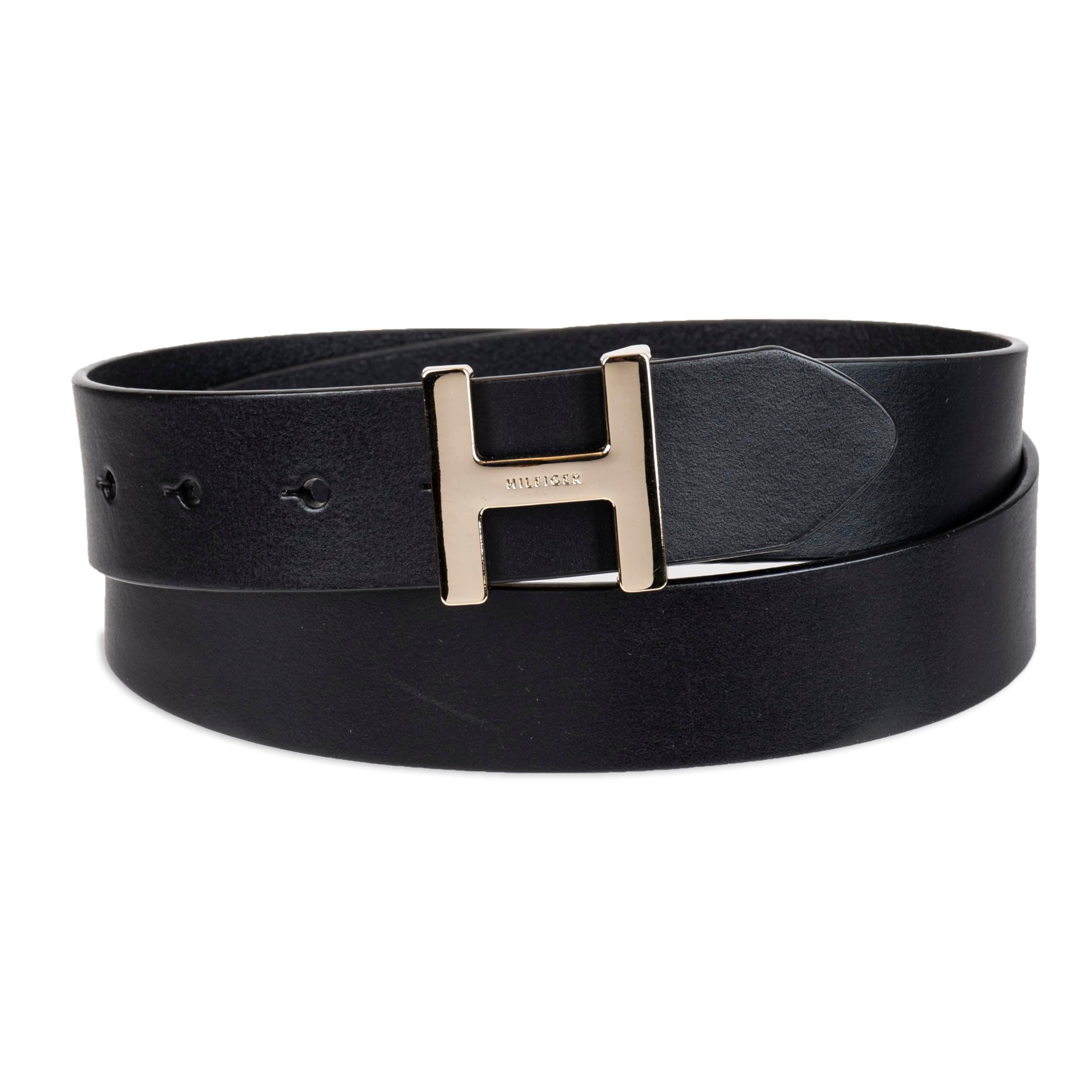 Women's H Monogram Plaque Buckle Casual Belt for Jeans, Trousers and Dresses