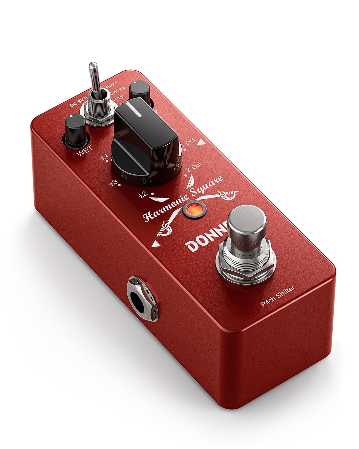 Octave Guitar Pedal, Harmonic Square Digital Octave Mini Pedal Pitch Shifter 7 Shift Types 3 Tone Modes Sharp Detune Flat True Bypass