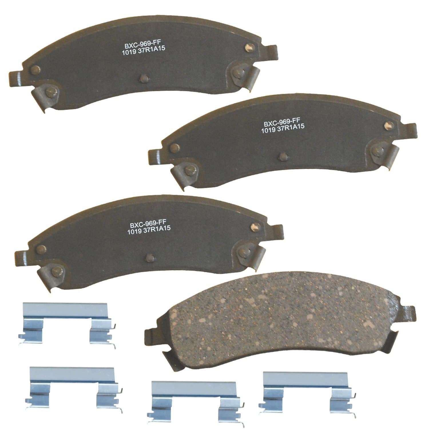 Bendix Premium SBC1019 Ceramic Front Brake Pads for Cadillac CTS 2007-2006, SRX 2009-2004, STS 2008-2005, Pontiac Bonneville 2005-2004