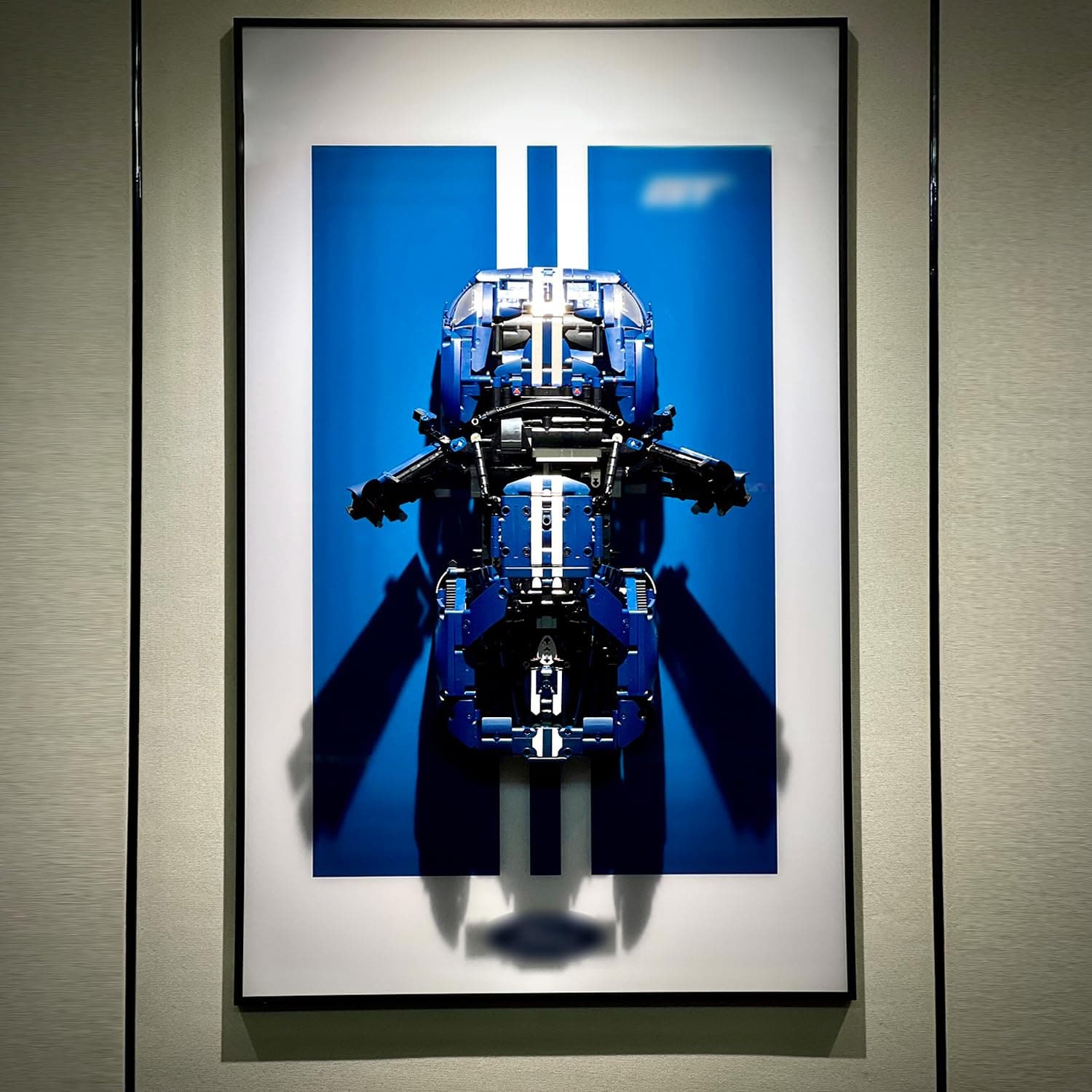 iLuane Display Wallboard for Lego Technic 2022 42154 Model Kit, Adult Collectibles Wall Mount for Supercar, Great for Lego Lovers (No Car Included)