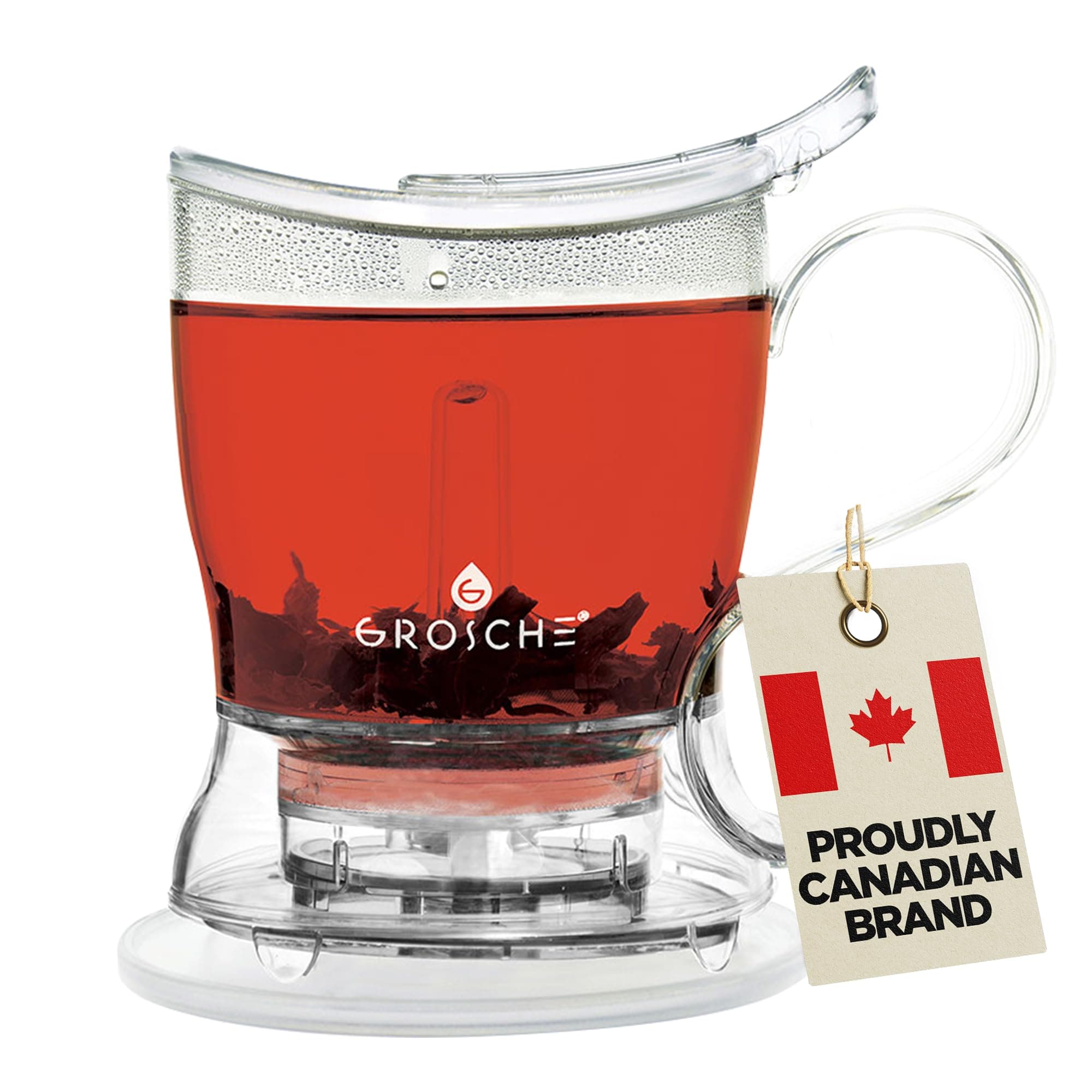 GROSCHE Aberdeen Tea Steeper, 1000 ml 34 oz, Teapot and Tea Infuser, BPA-Free & Food-Safe Tritan