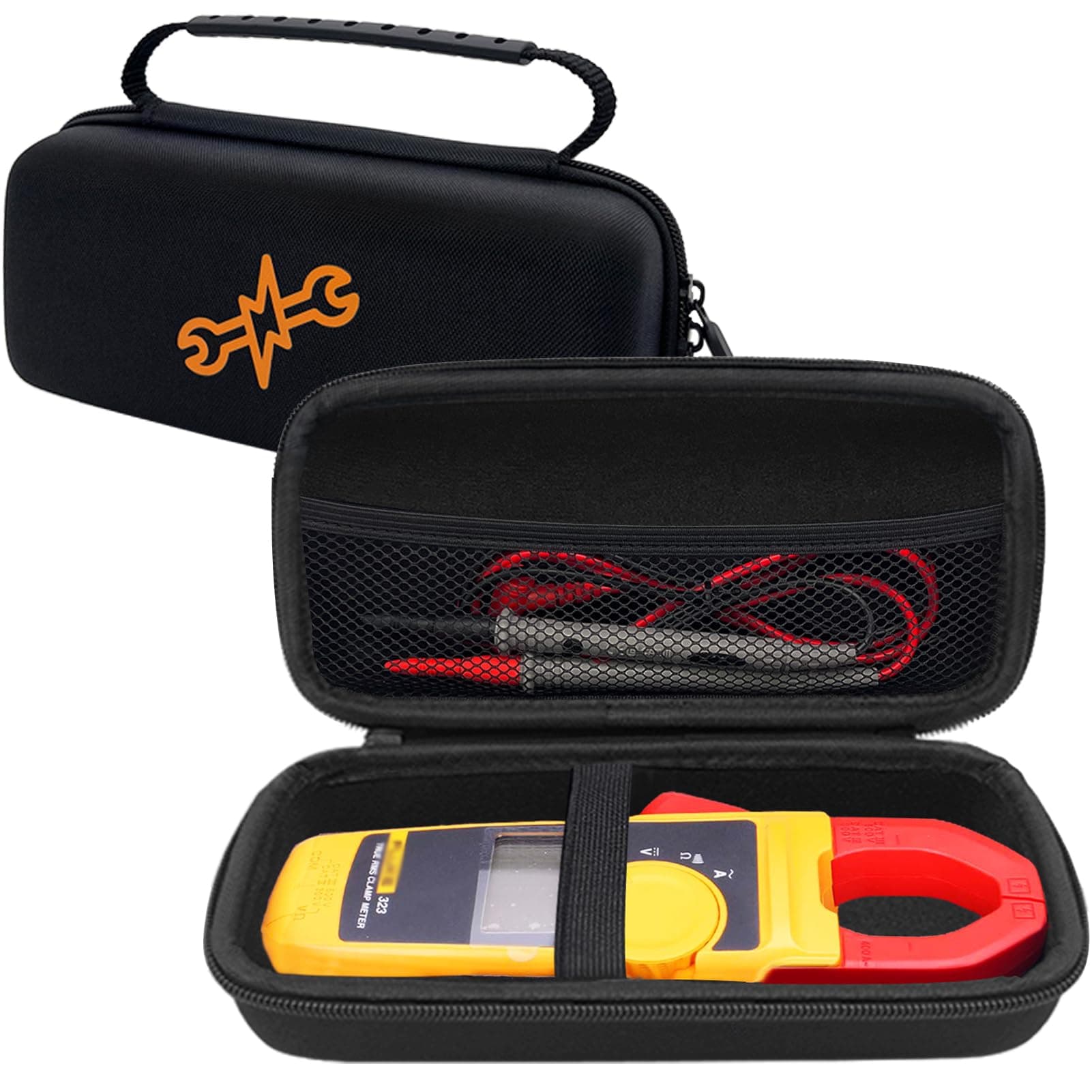 Hard Tool Carrying Case for Fluke 323/324/325/302/303/305 Clamp Multimeter and 374/375/376/902 FC True RMS Meters.(Case Only)
