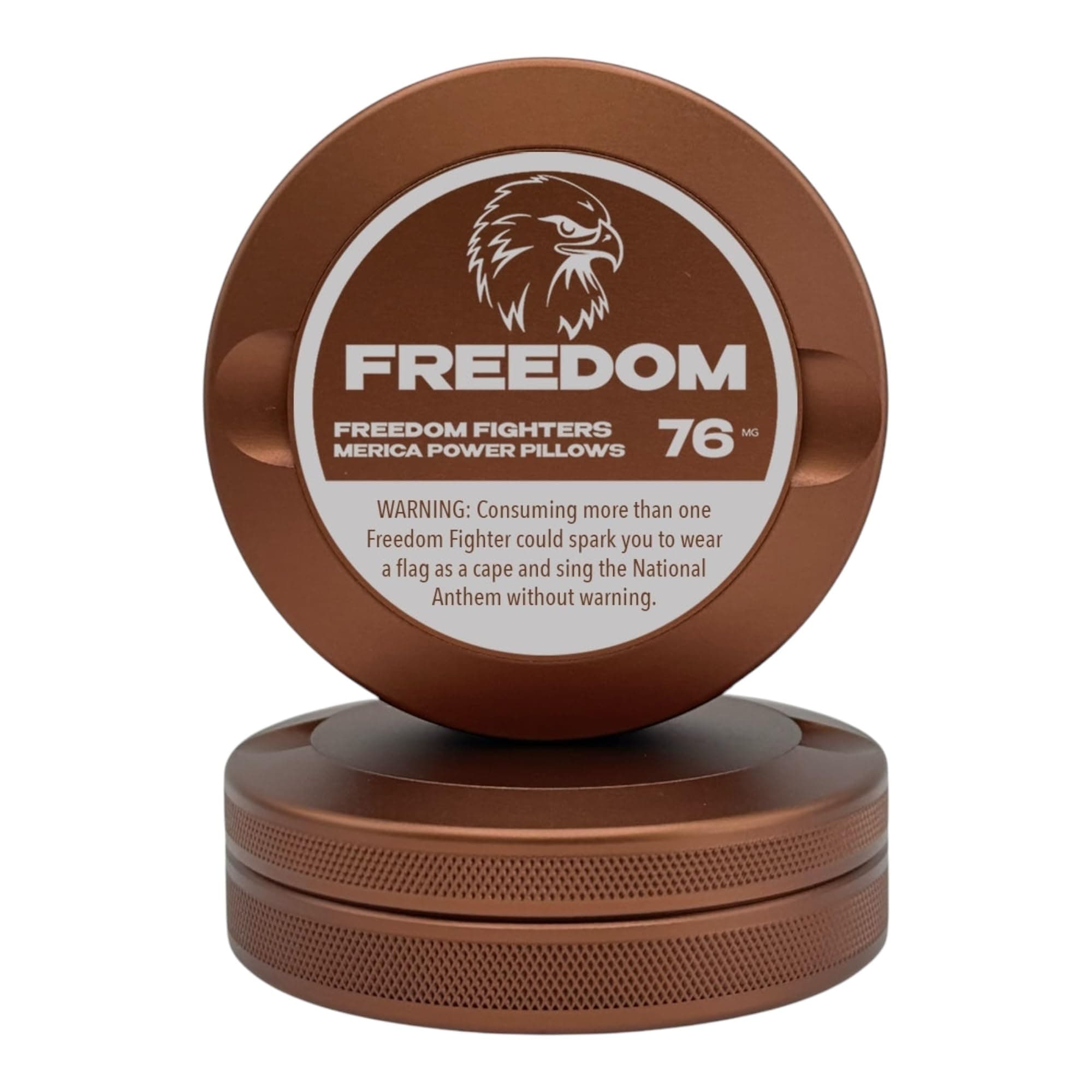 Edition 005: Freedom | Snus Can | Snus Container | Zyn Metal Can | Metal Zyn Container | Zyn Holder | Metal Snus Container | Smell Proof Container | Aluminum Zyn Container (Copper)