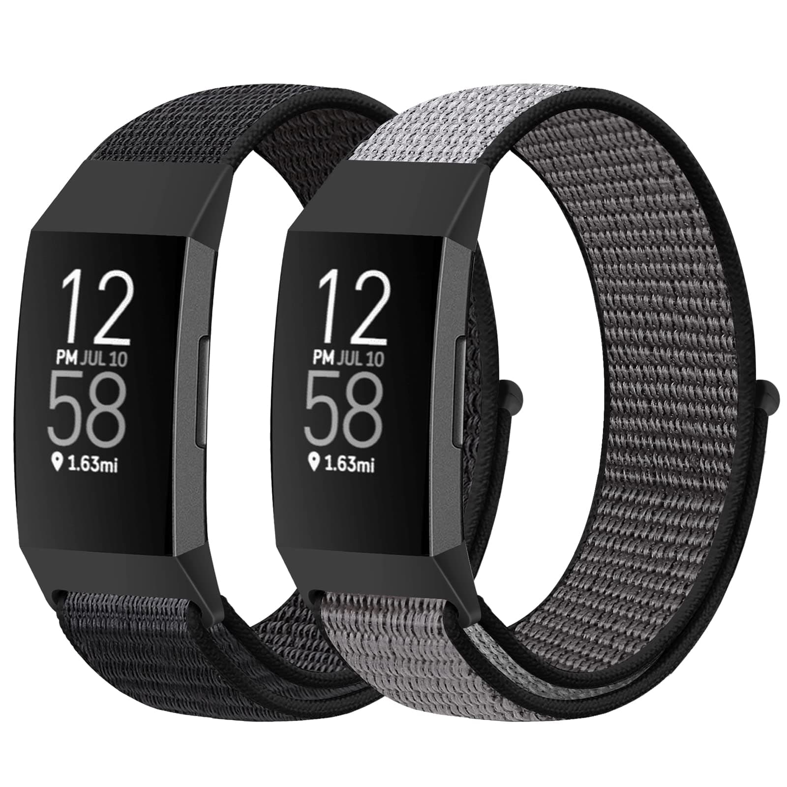 Nylon Watch Bands Compatible with Fitbit Charge 4/Charge 3/SE, Soft Replacement Wristband Breathable Sport Strap with Band for Women Men