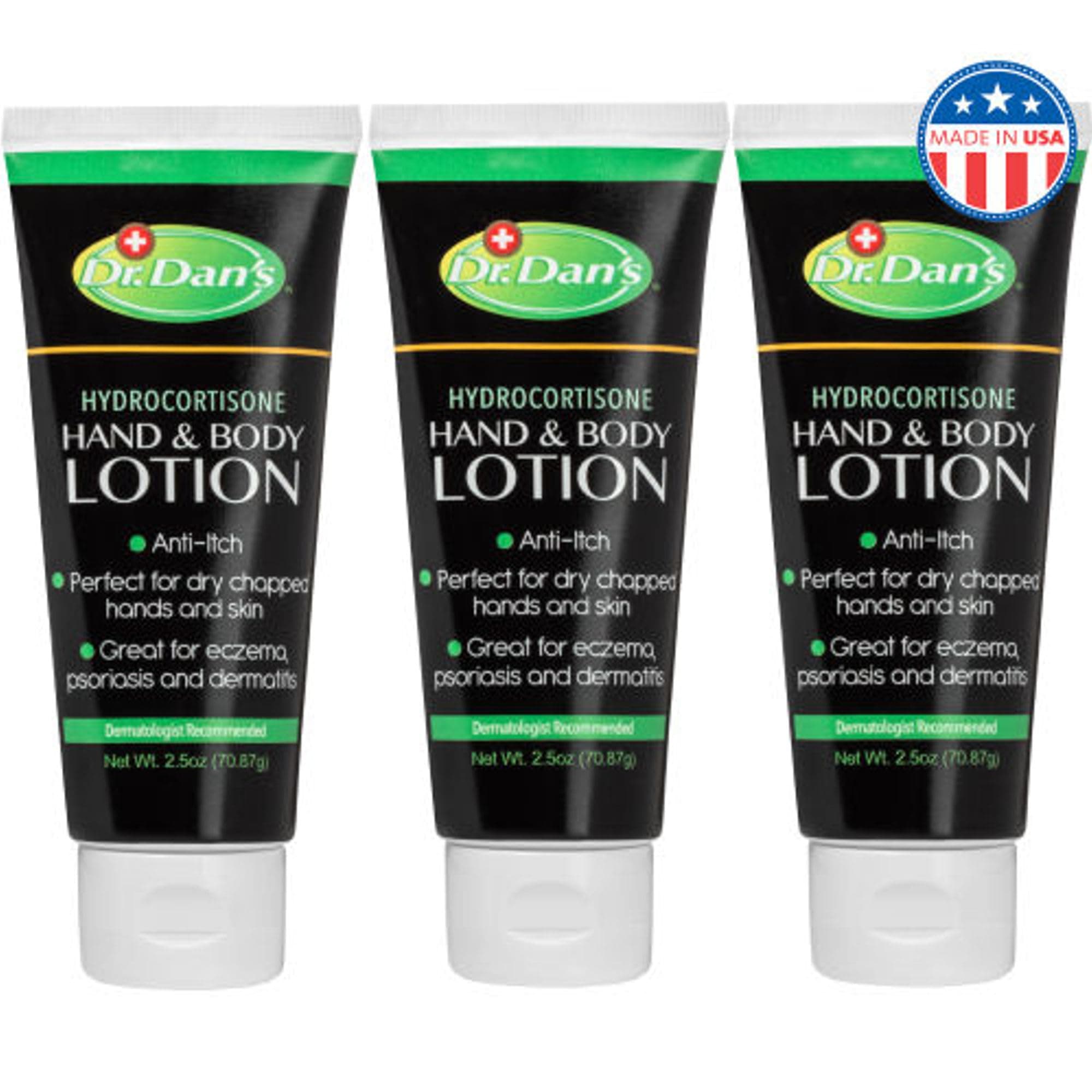 Dr. Dan's Hydrocortisone Hand and Body Lotion - 3 pack