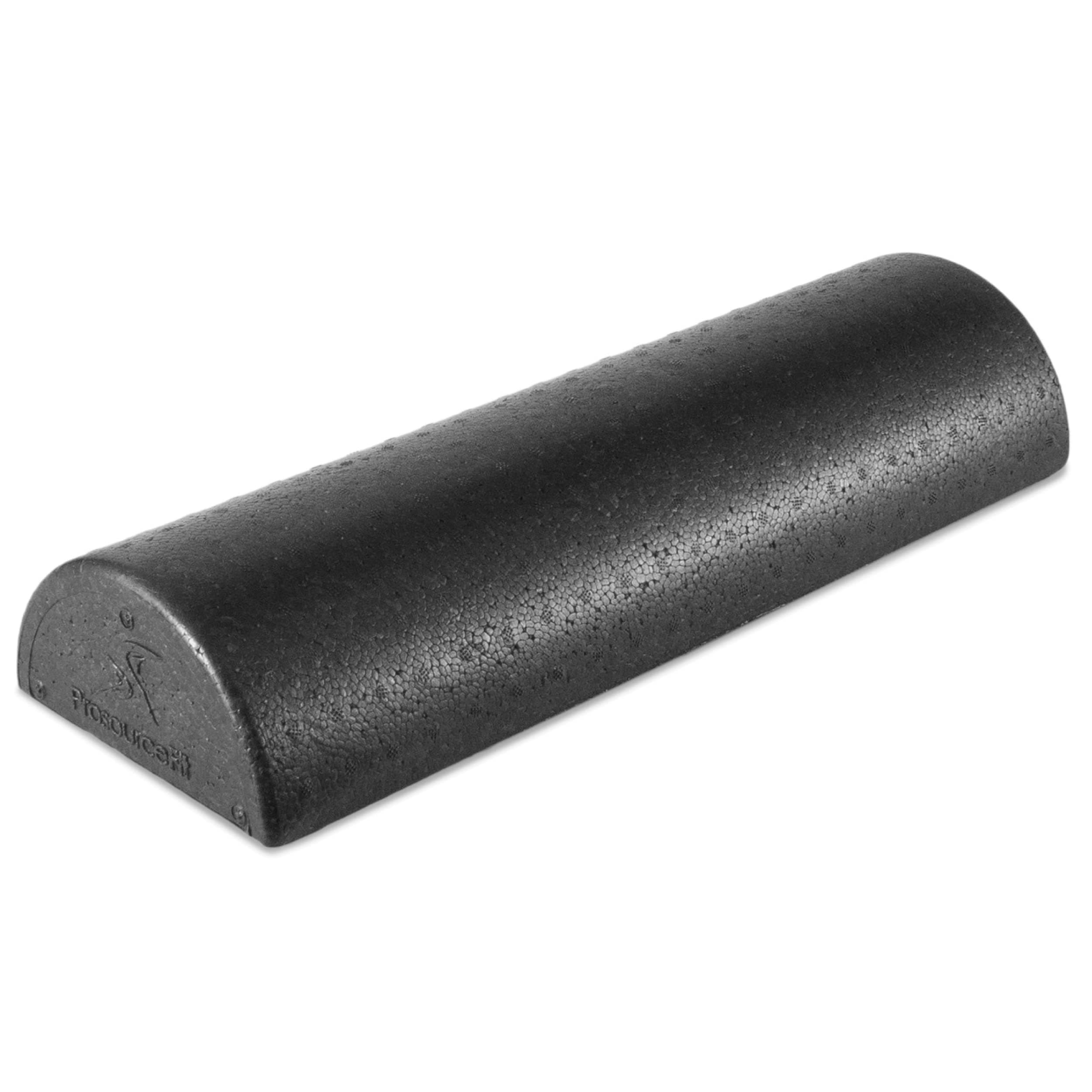 High Density Foam Rollers 18 - inches long. Firm Full Body Athletic Massager for Back Stretching, Yoga, Pilates, Post Workout Trigger Point Release, Black