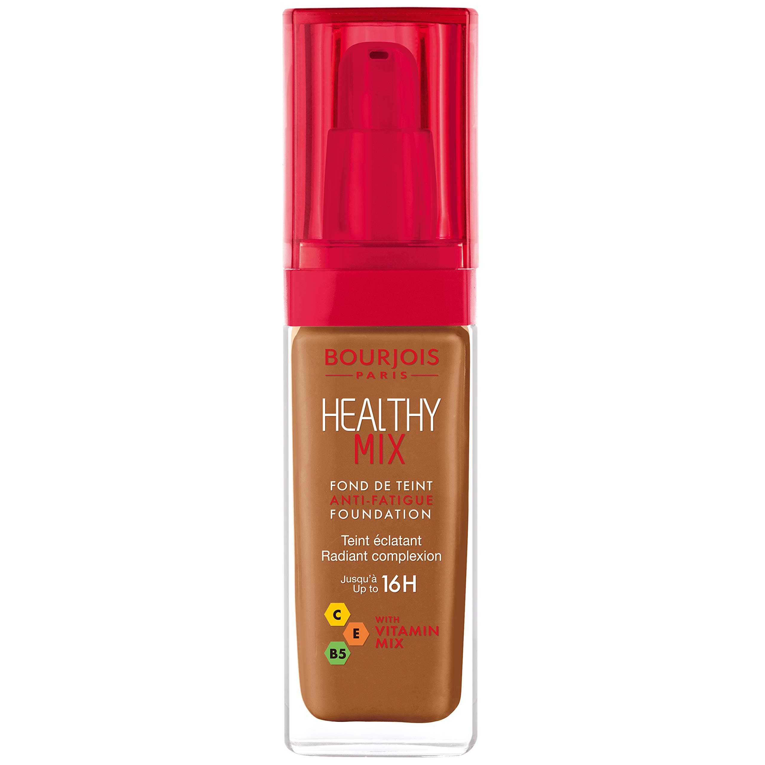 Healthy Mix Anti-Fatigue Medium coverage Liquid Foundation 62 Cappucino, 30ml