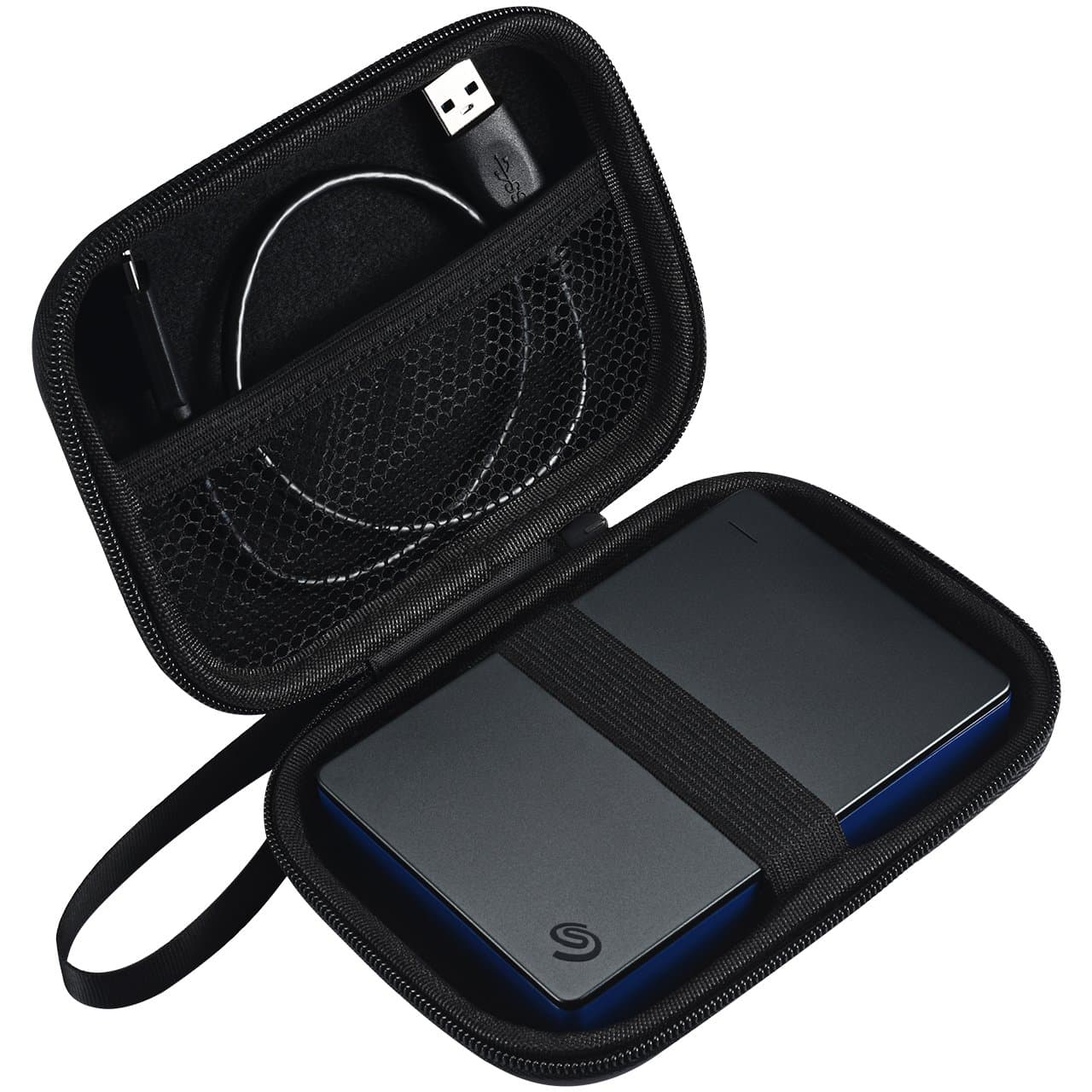 Crefotu Carrying Case for Seagate PS4 hard drive, Seagate 2TB and 4TB Game Drive for PlayStation 4, Portable case with Hand Strap