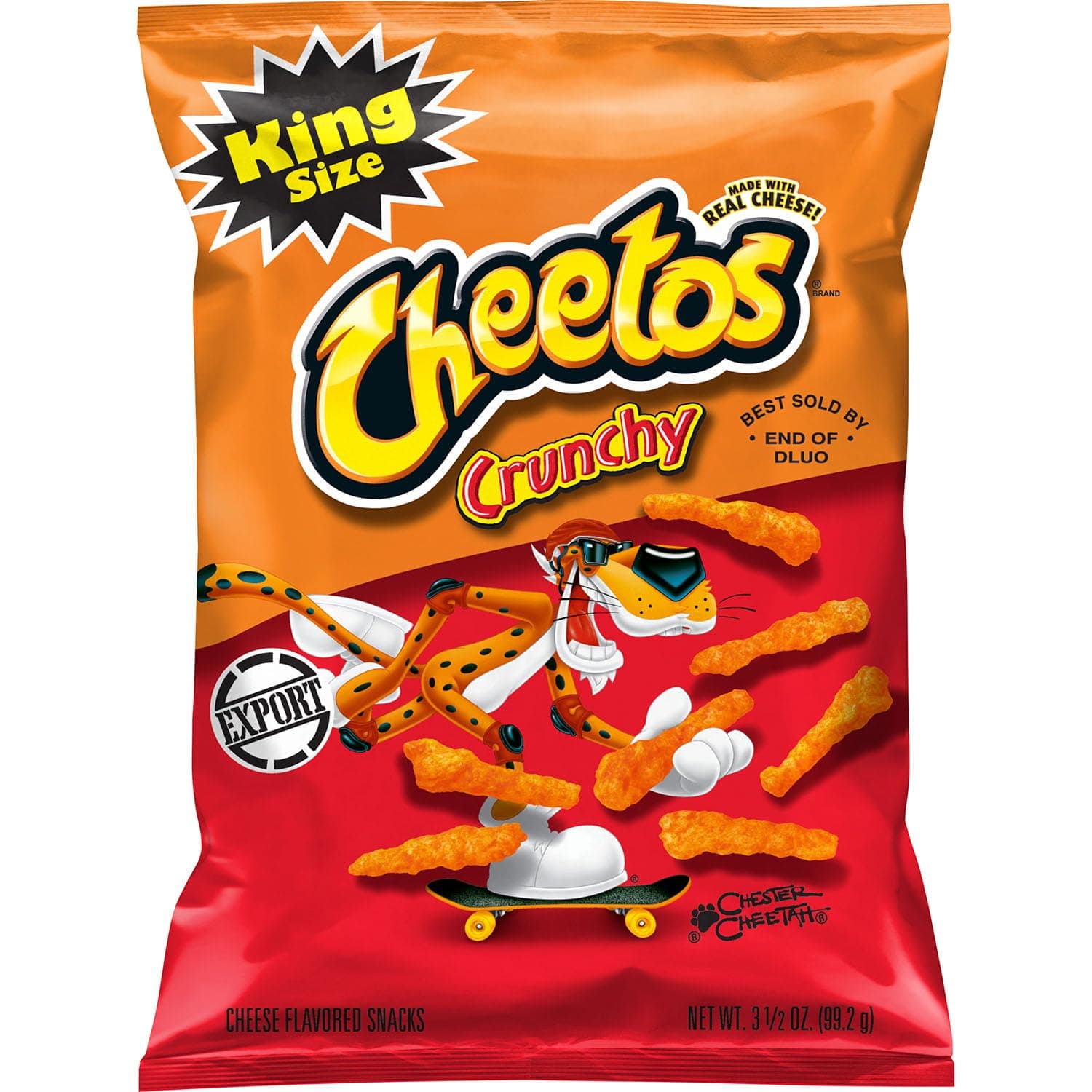 Cheetos Crunchy Cheese Chips Made with Real Cheese 3.5 OZ (99g) - Export