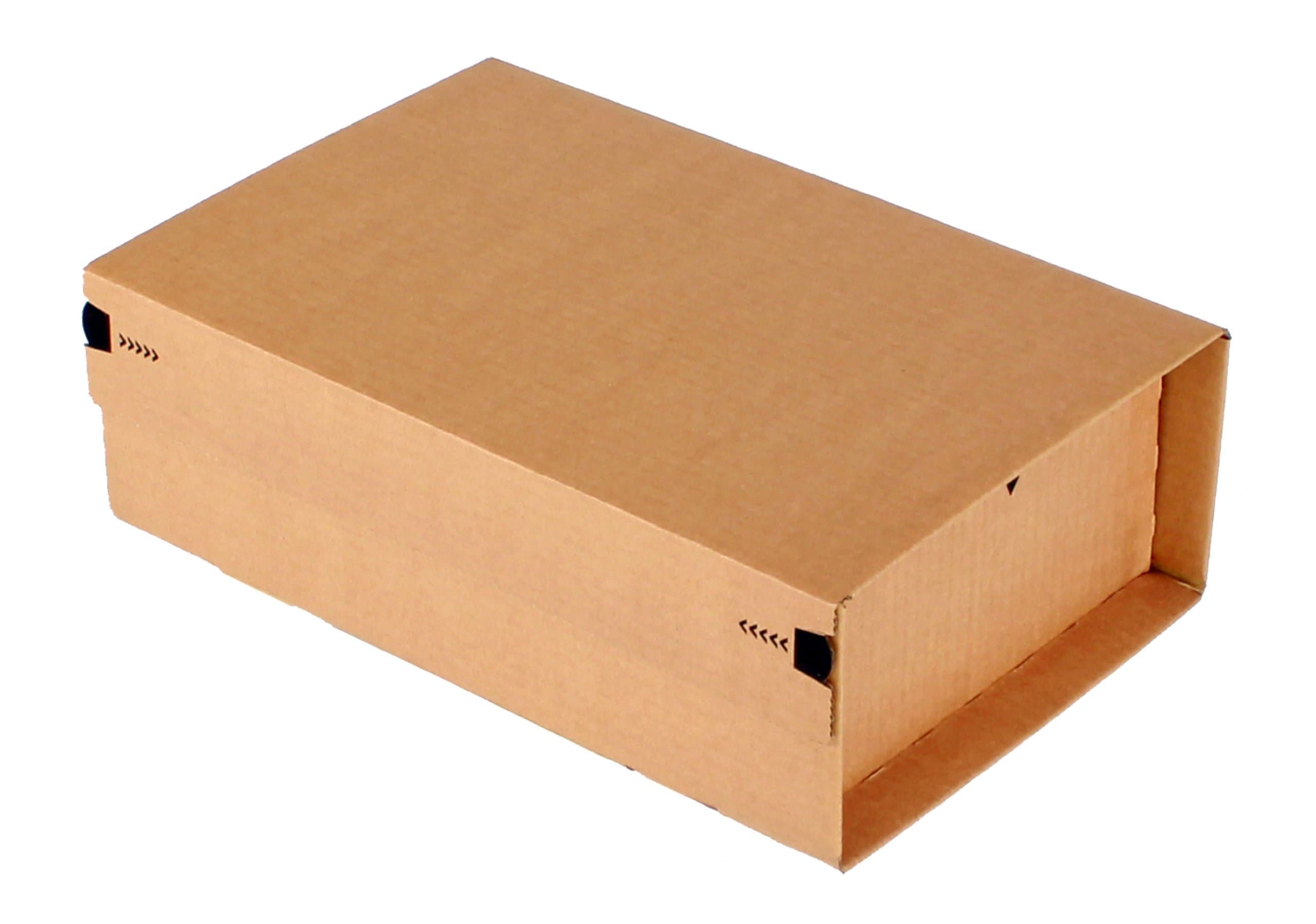 progressPack Postbox Secure Premium PP K07.04 Shipping Boxes - Corrugated Cardboard - DIN A4-305 x 210 x 110 mm - Pack of 20 - Brown
