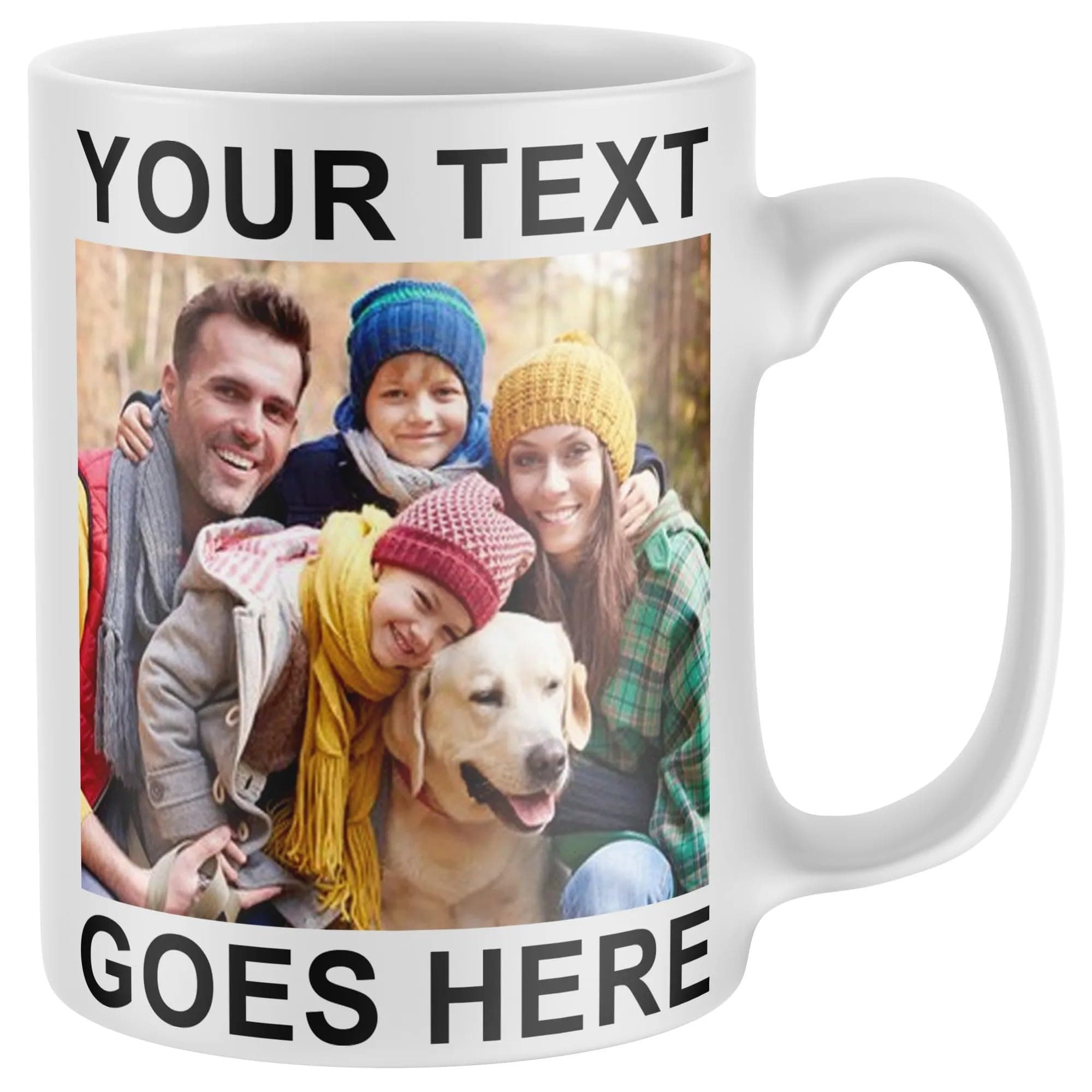 Personalised Upload Your Own Photos Custom Text Coffee Cup Tea Mug 11oz Spacious Mug | Large Handle Easy Grip | Custom Photo Gift | Heat Changing Option (Any Image Any Text)