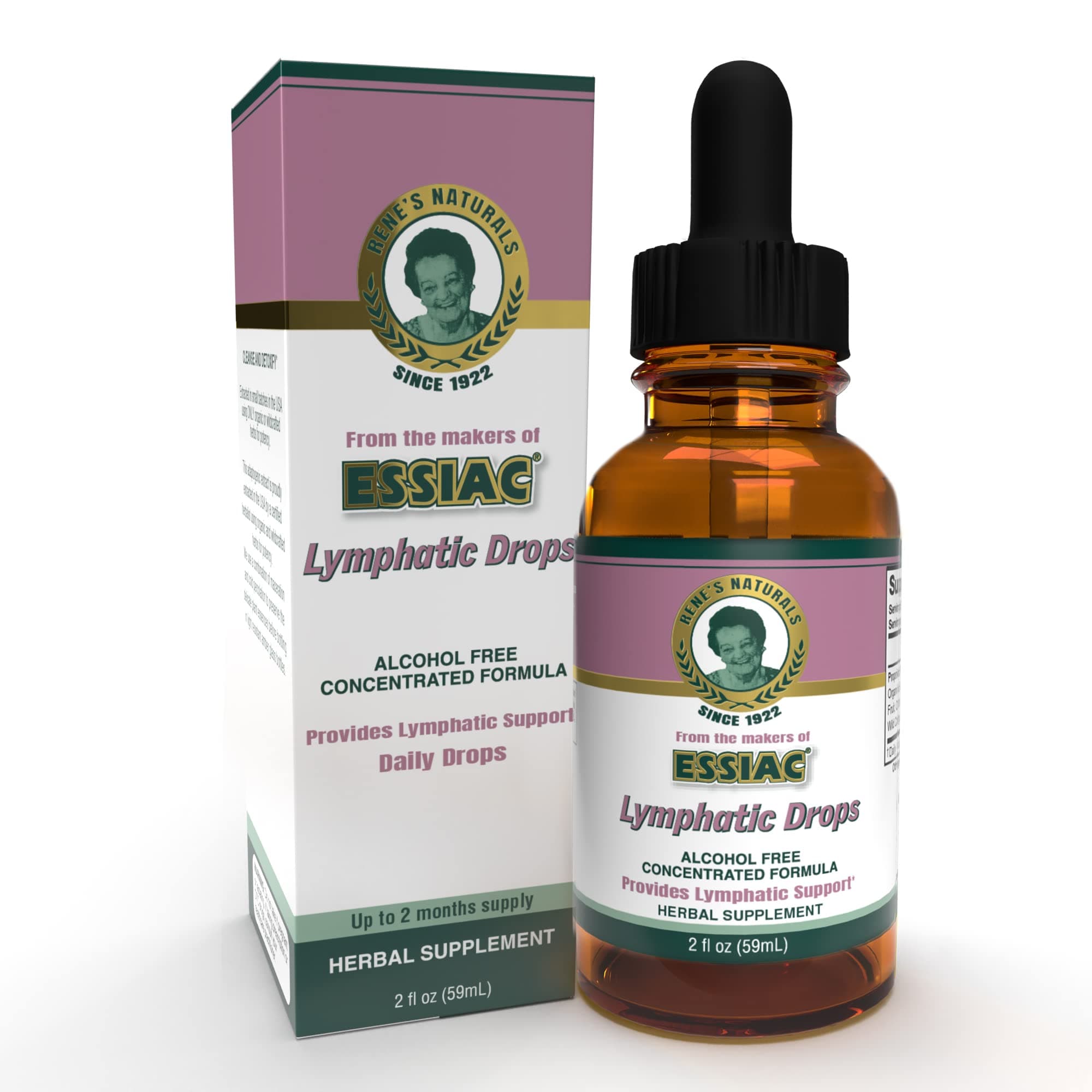 Lymphatic Drops, 100% Organic and Wild Crafted Herbs, Alcohol-Free, Sugar-Free, Whole Plant Certified. 2oz up to 2 Months Supply. 100% Vegan Herbal Supplement, Certified Kosher