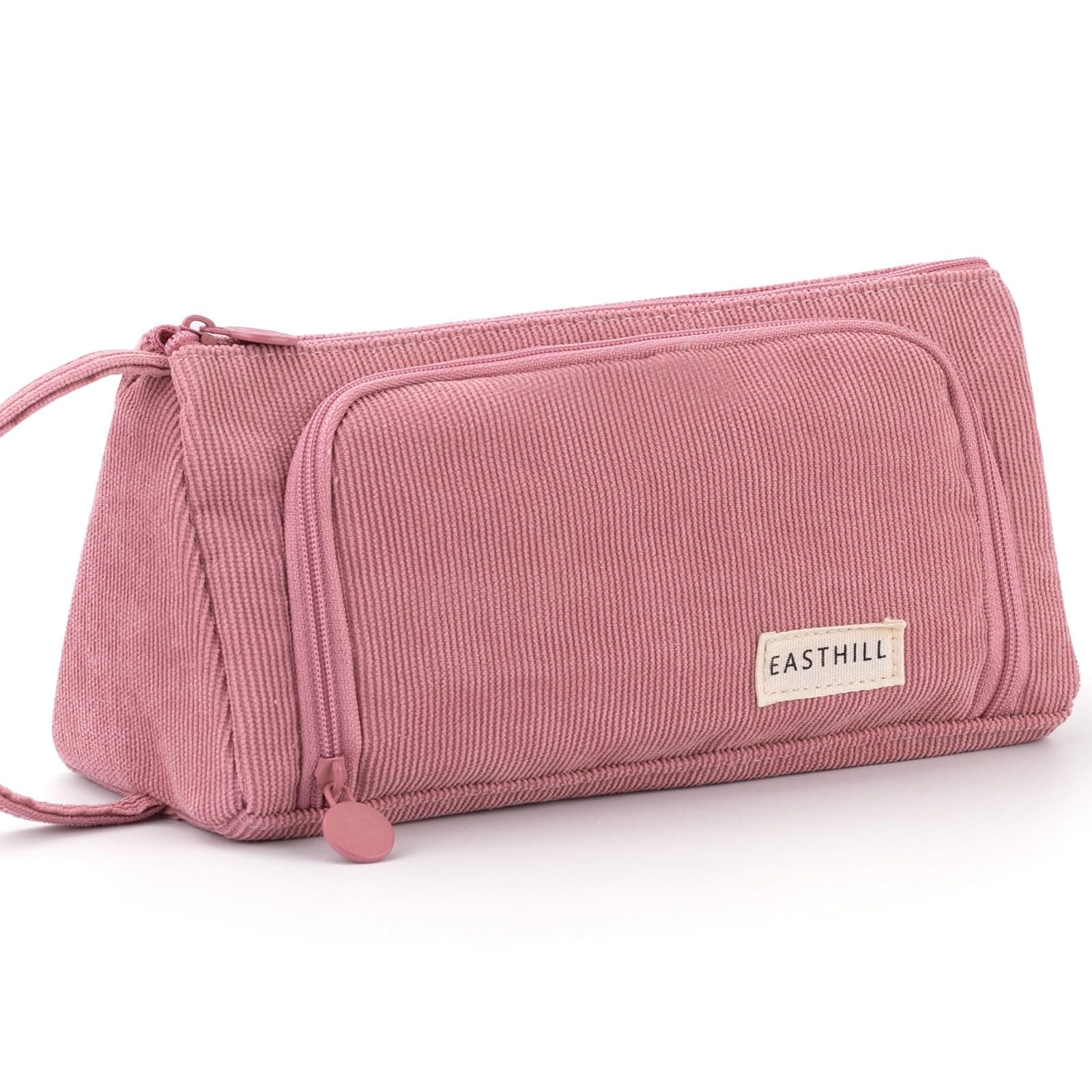 EASTHILL Big Capacity Pencil Case, Canvas - Pink