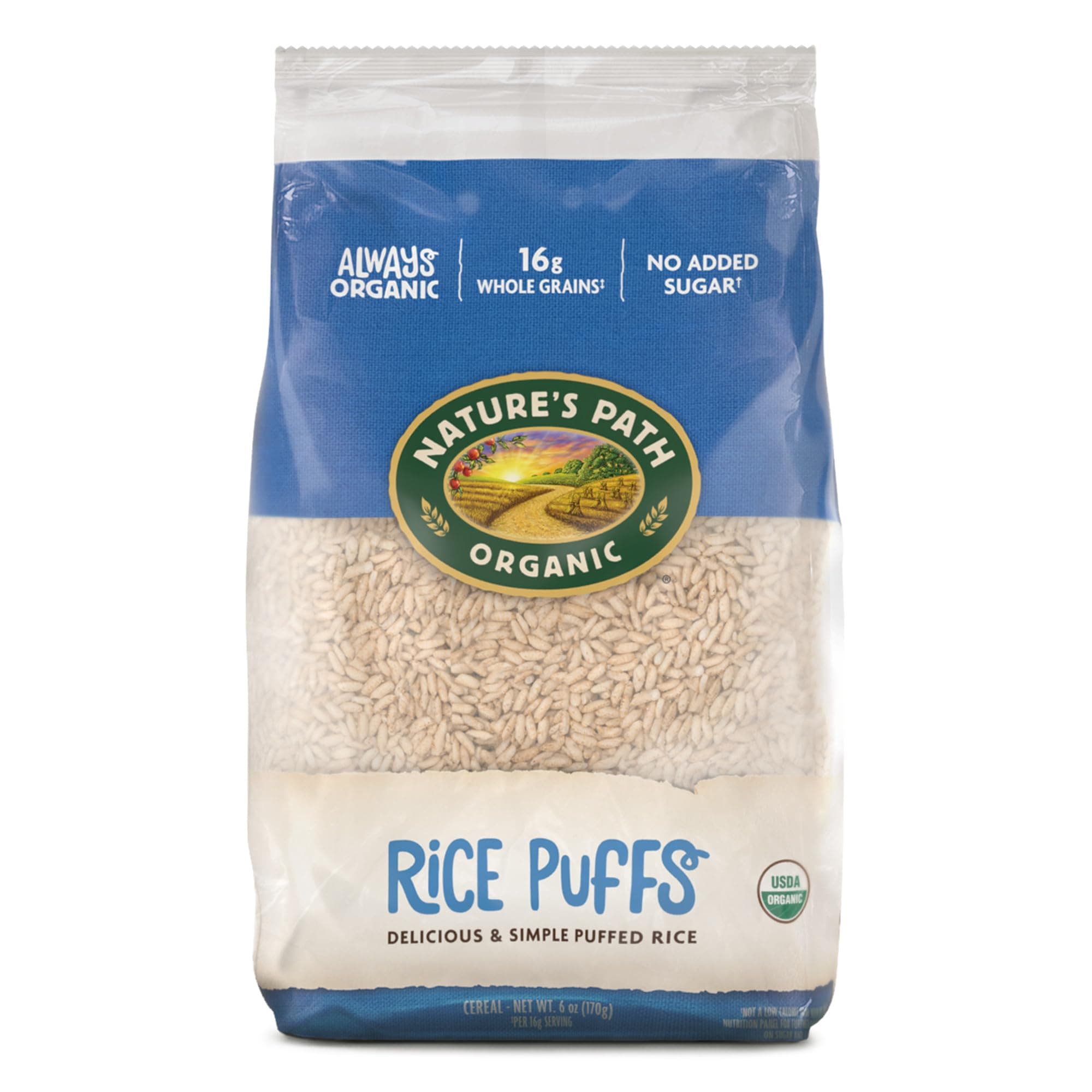 Organic Rice Puffs Cereal, 6 oz (Pack of 1), Earth Friendly Packaging