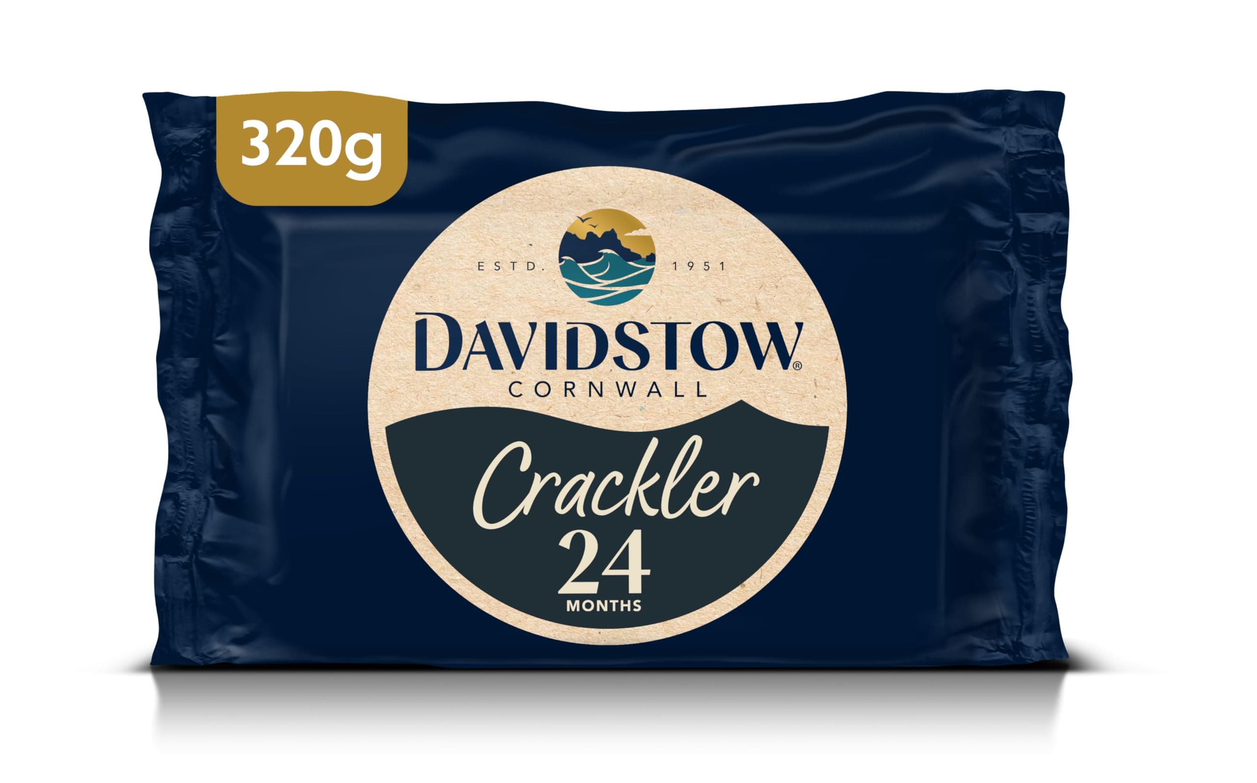 Davidstow Crackler Cornish Extra Mature Cheddar Cheese 320 g