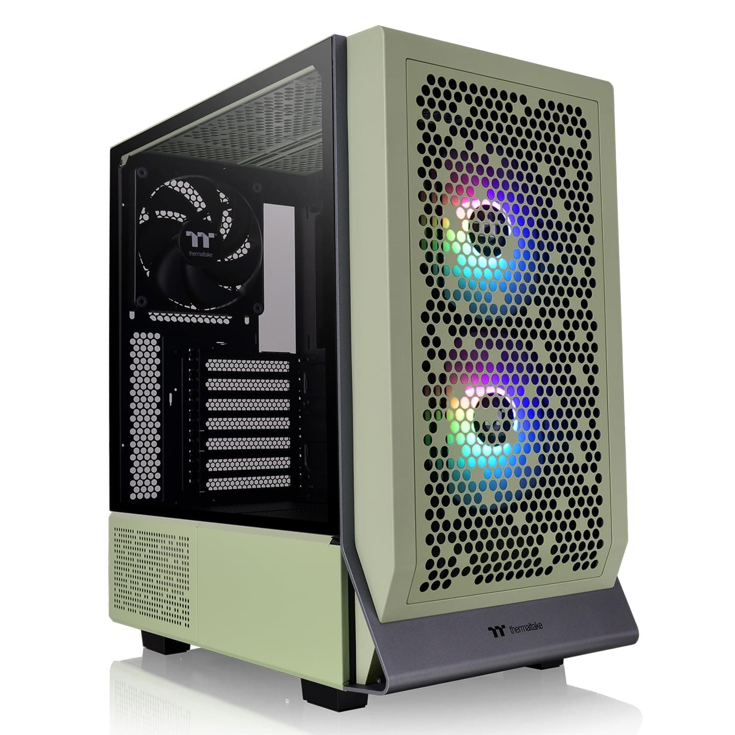 Ceres 300 Matcha Green Mid Tower E-ATX Computer Case with Tempered Glass Side Panel; 2xCT140 ARGB Fan Preinstalled; Rotational PCIe Slots; CA-1Y2-00MEWN-00; 3 Years Warranty