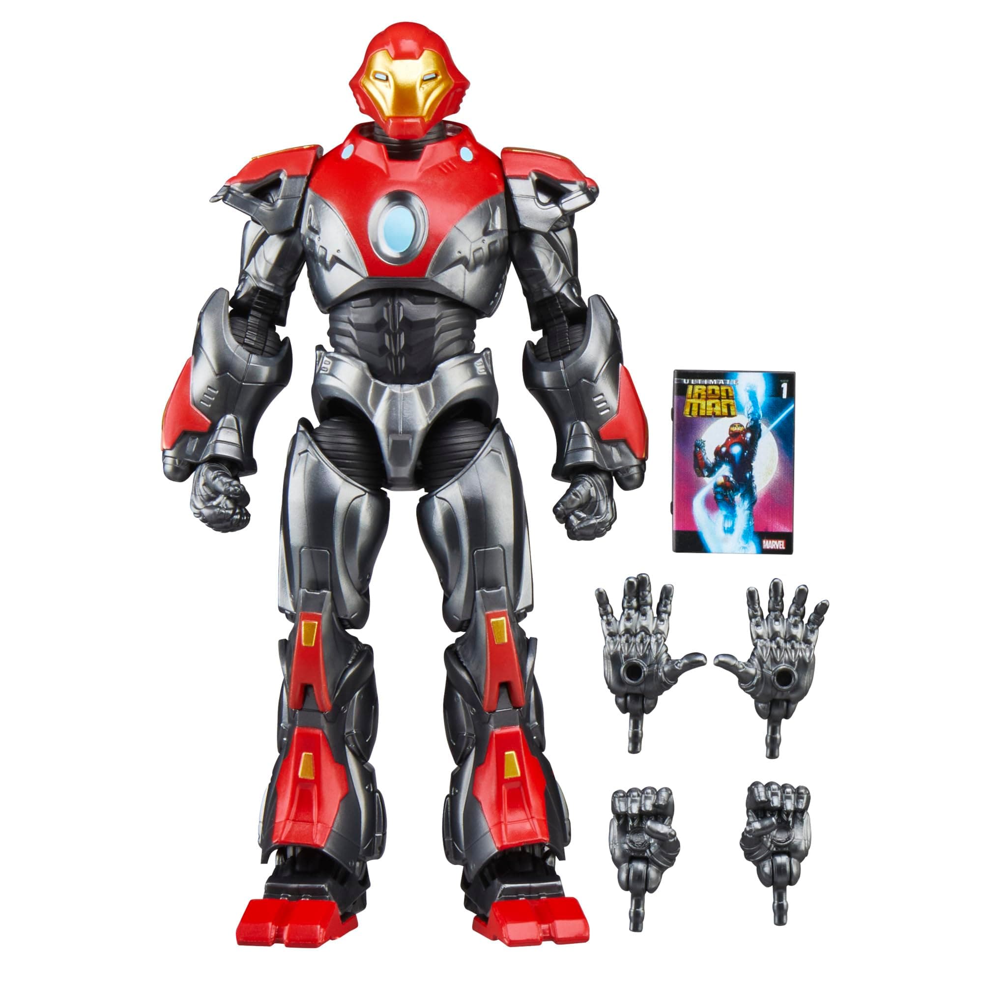 Hasbro (Marvel Press) Marvel Legends Series Ultimate Iron Man. A 15 cm collectible action figure (with character-sized comic accessories) based on the comic, G1593 genuine item