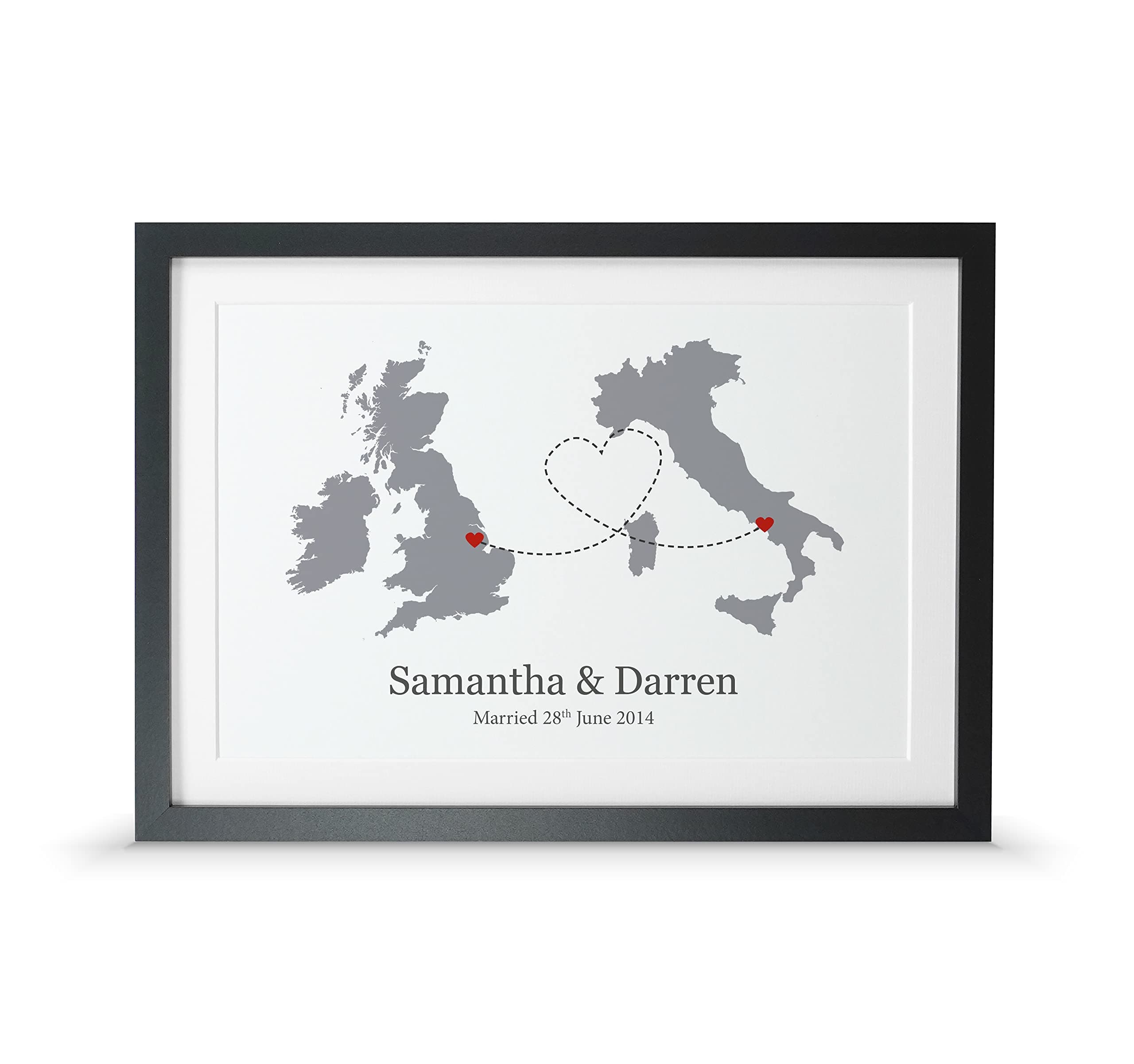 VerbatimARTPersonalised leaving map gift | Moving abroad print