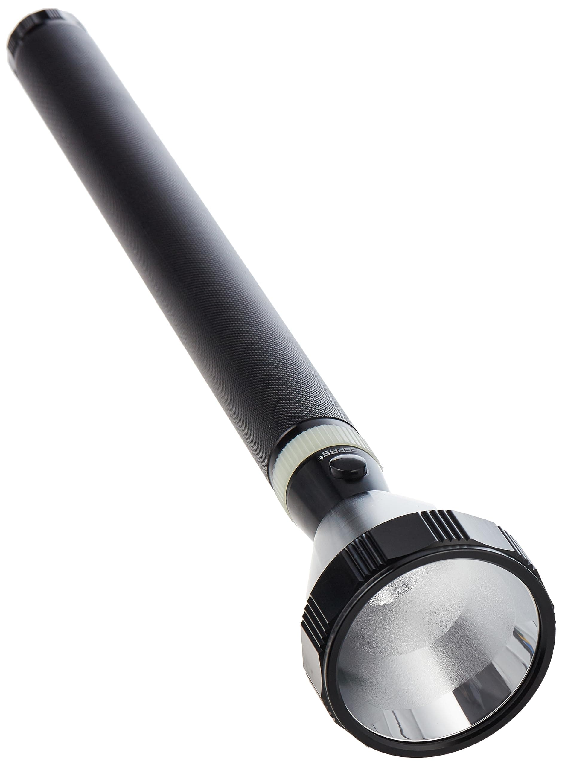 Geepas Rechargeable LED Flashlight-Light-Weight Design with Strap and 5 Hours Operating Time|2 year warranty