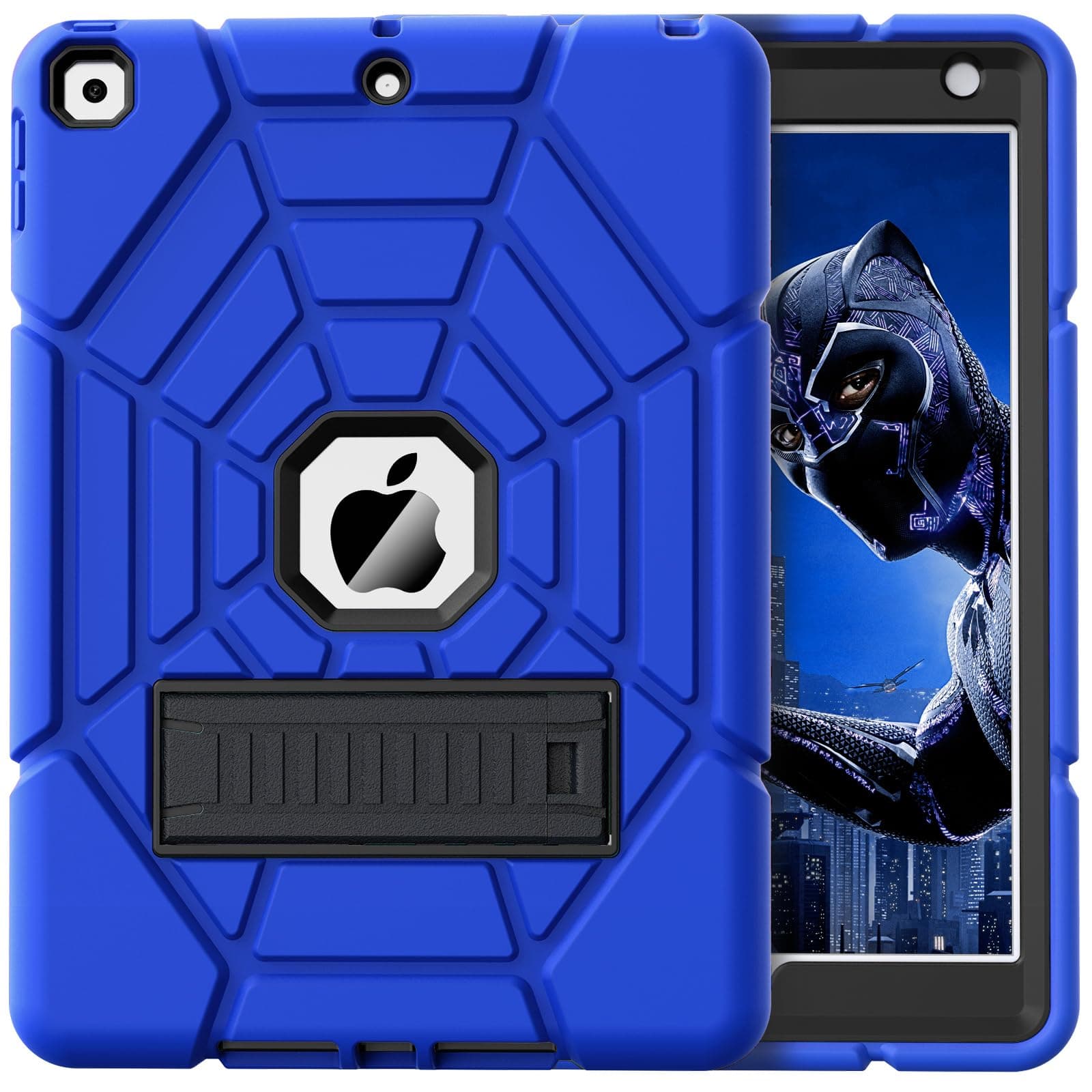 Grifobes for iPad 9th Generation Case, for iPad 8th/7th Generation Case 2021/2020/2019, Heavy Duty Rugged Protective 10.2" Cover with Stand for iPad 9 8 7 Gen 10.2 inch Kid Boy (Blue+Black)