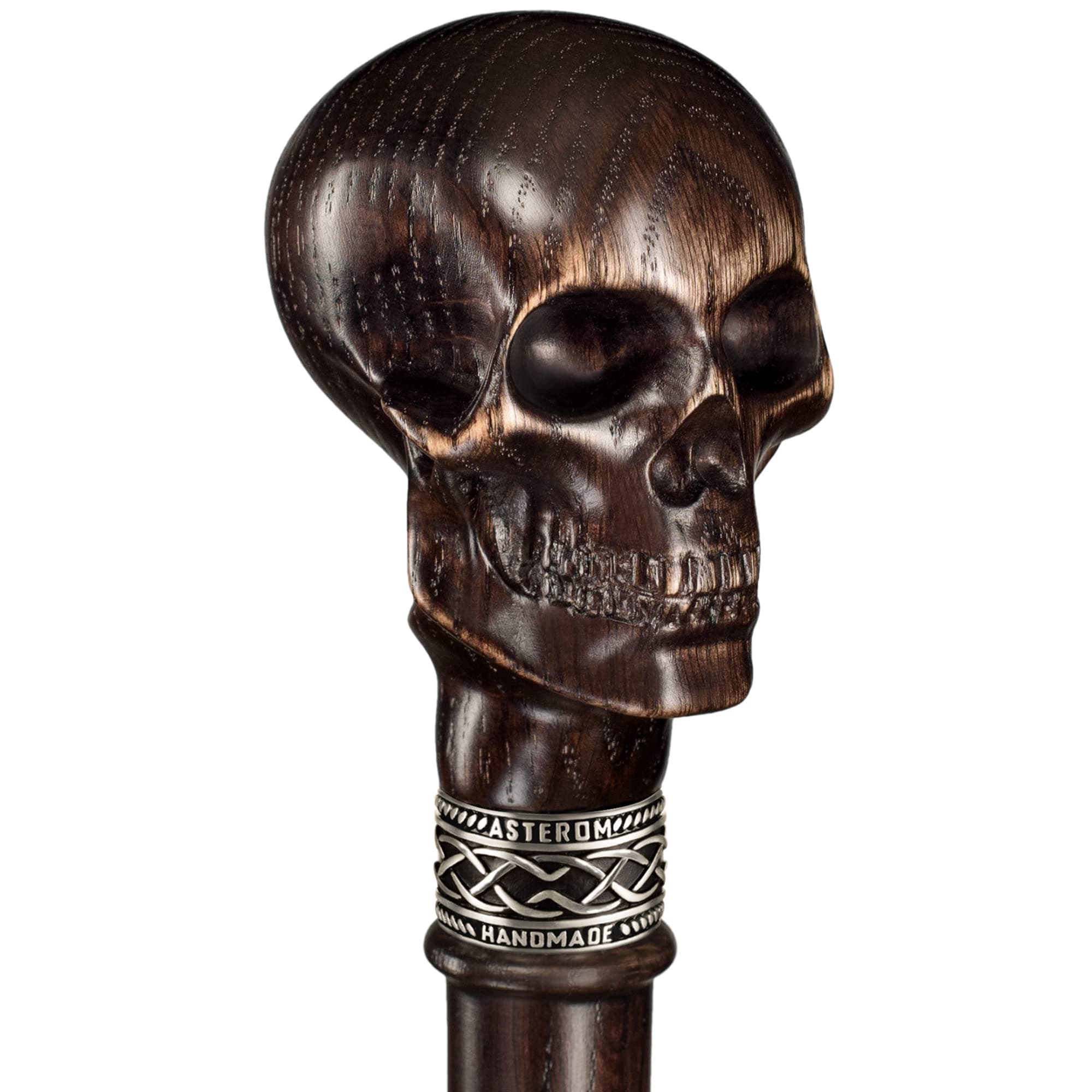 Asterom Skull Cane - Handmade - Skull Walking Stick | Vampire Gothic Walking Cane | Skull Canes for Men, Cool Steampunk Cane for Men