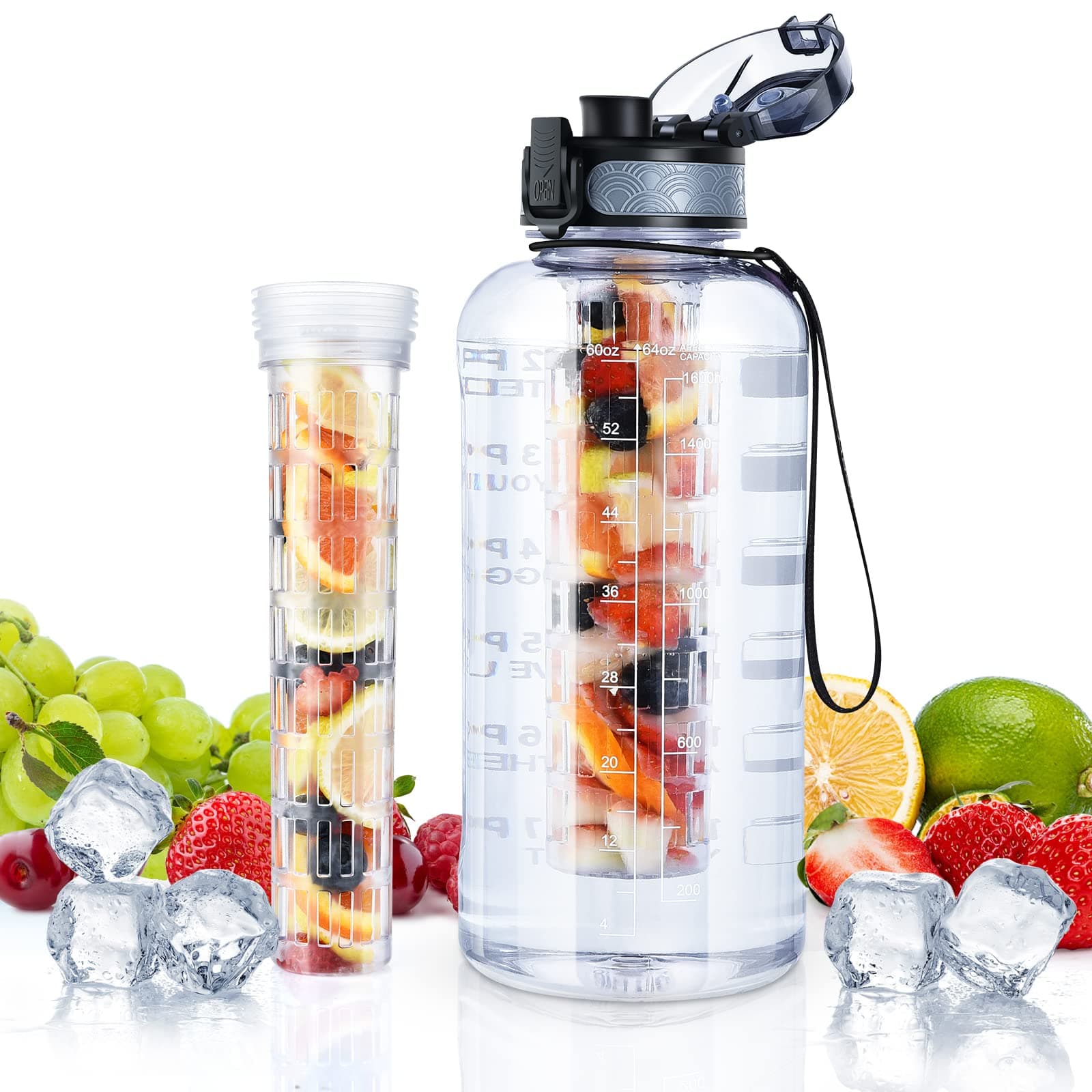 UTEBIT Water Bottle with Fruit Infuser
