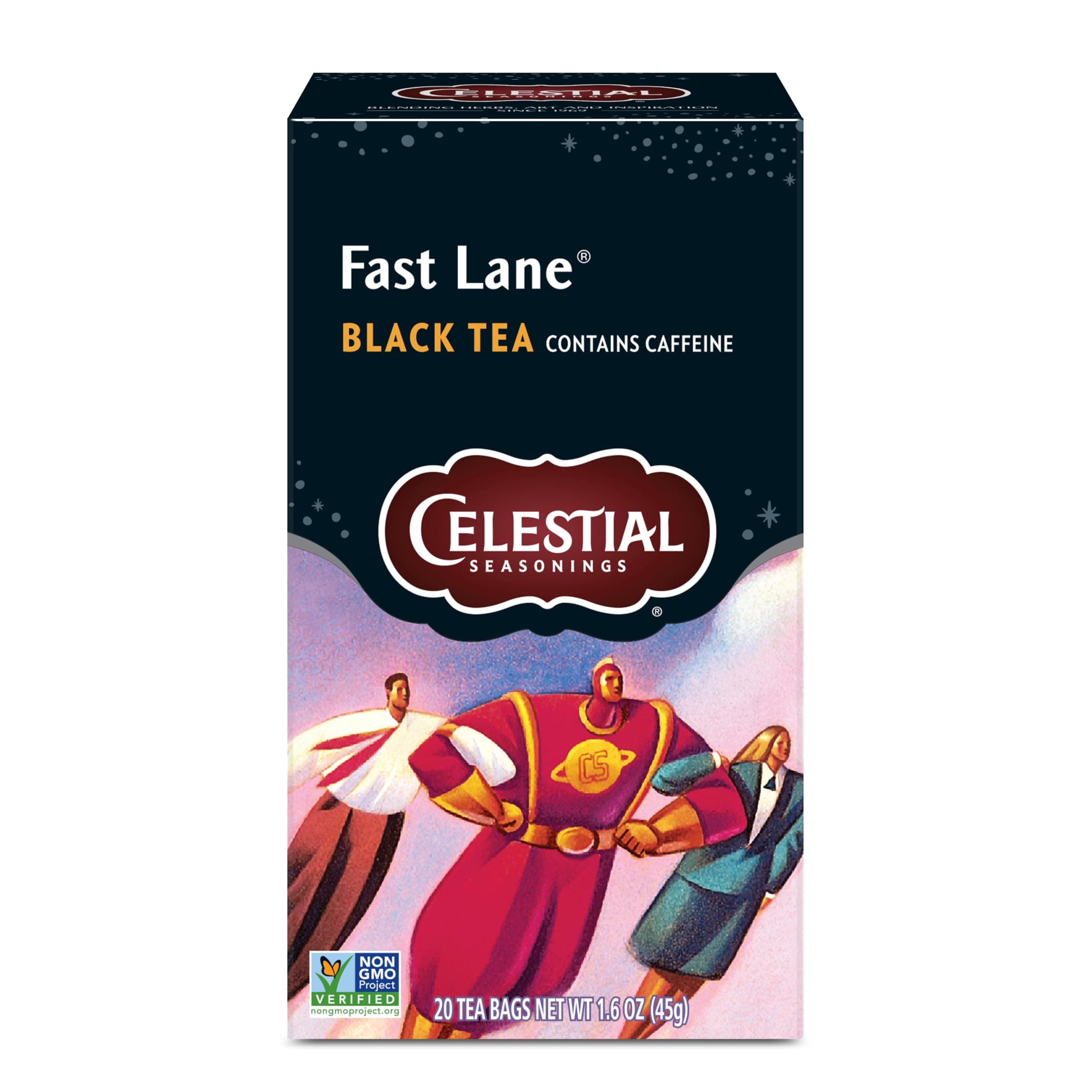Celestial Seasonings Fast Lane Caffeinated Black Tea 20 Count
