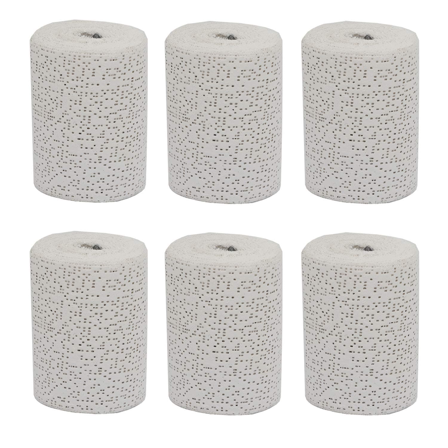 - 6 Pack White Plaster Cloth Gauze Bandages Rolls for Art Project, Belly Cast, Mask Making, Sculptures, Body Casts, Craft Projects, Scenery Construction - Each Roll 4 inch x 15 feet (Total 90ft Long)