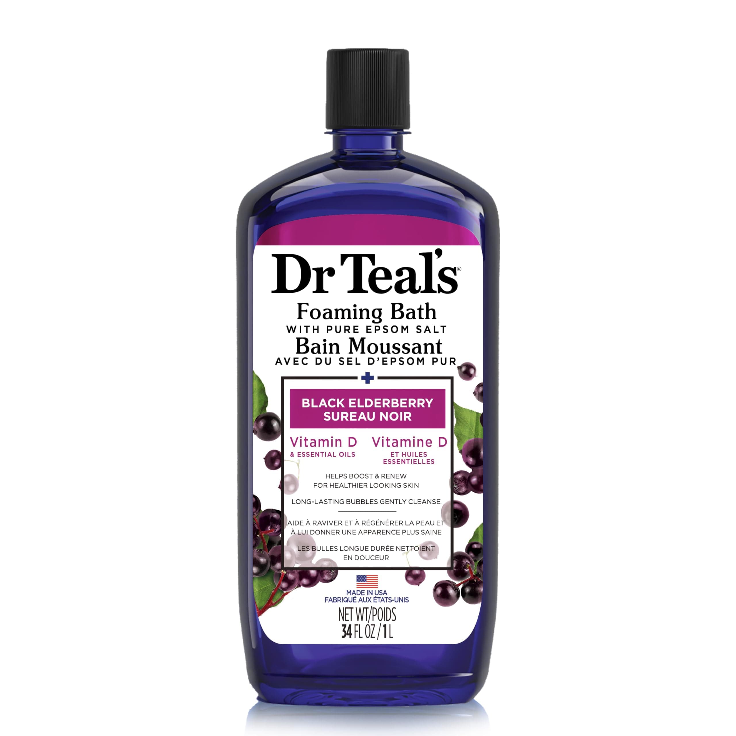 Dr Teal's Foaming Bath With Epsom Salt Black Elderberry 1000Ml, Ble
