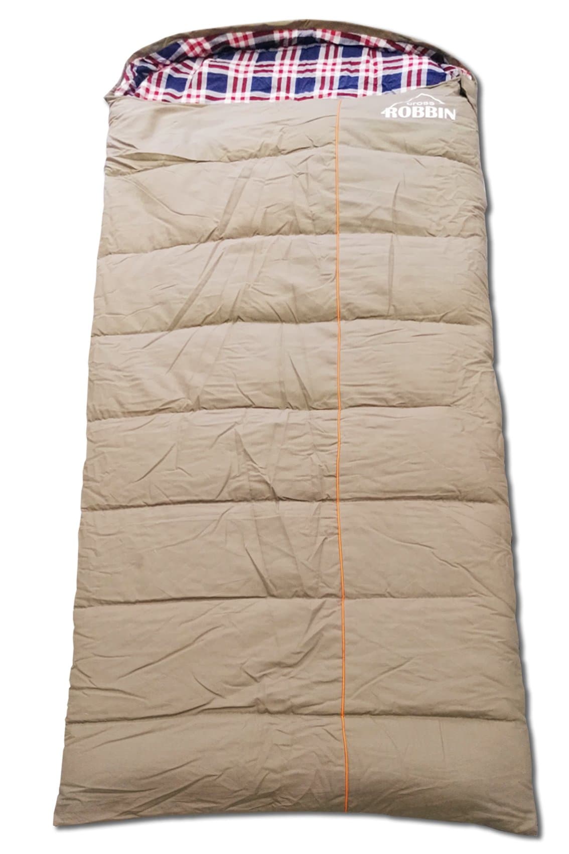 0 Degree Sleeping Bag, Canvas and Removable Flannel, Left & Right, XXL