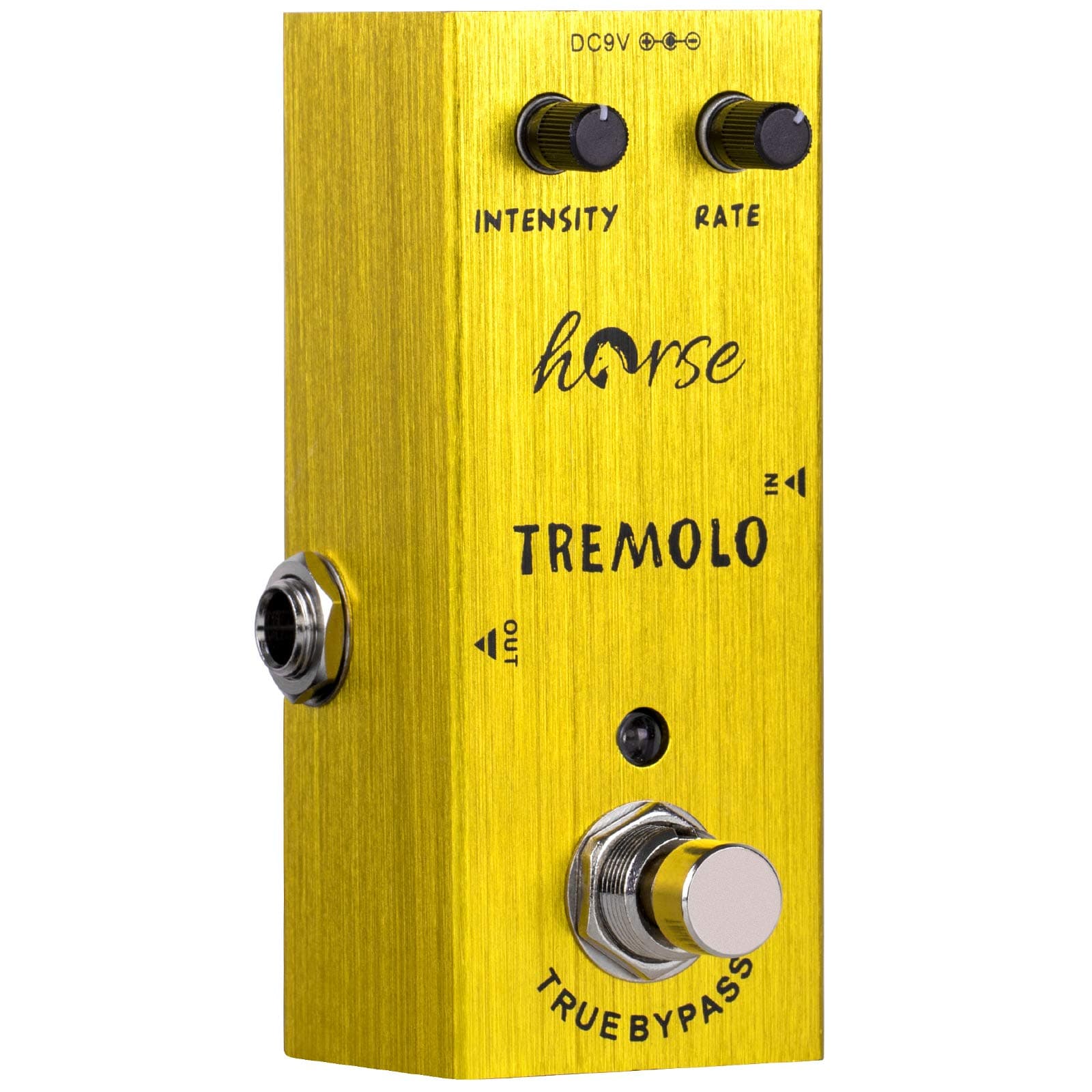 Tremolo Pedal, Horse Electric Guitar Effects Pedals Mini Single Type DC 9V True Bypass (Yellow)