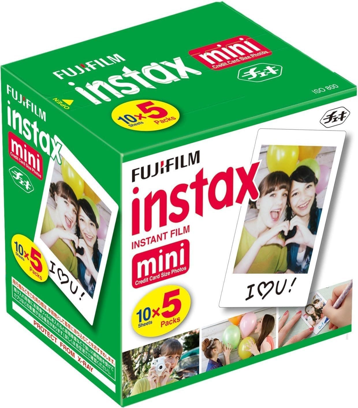 Mini Instant Film, 10 Sheets×5 Pack(Total 50 Shoots)