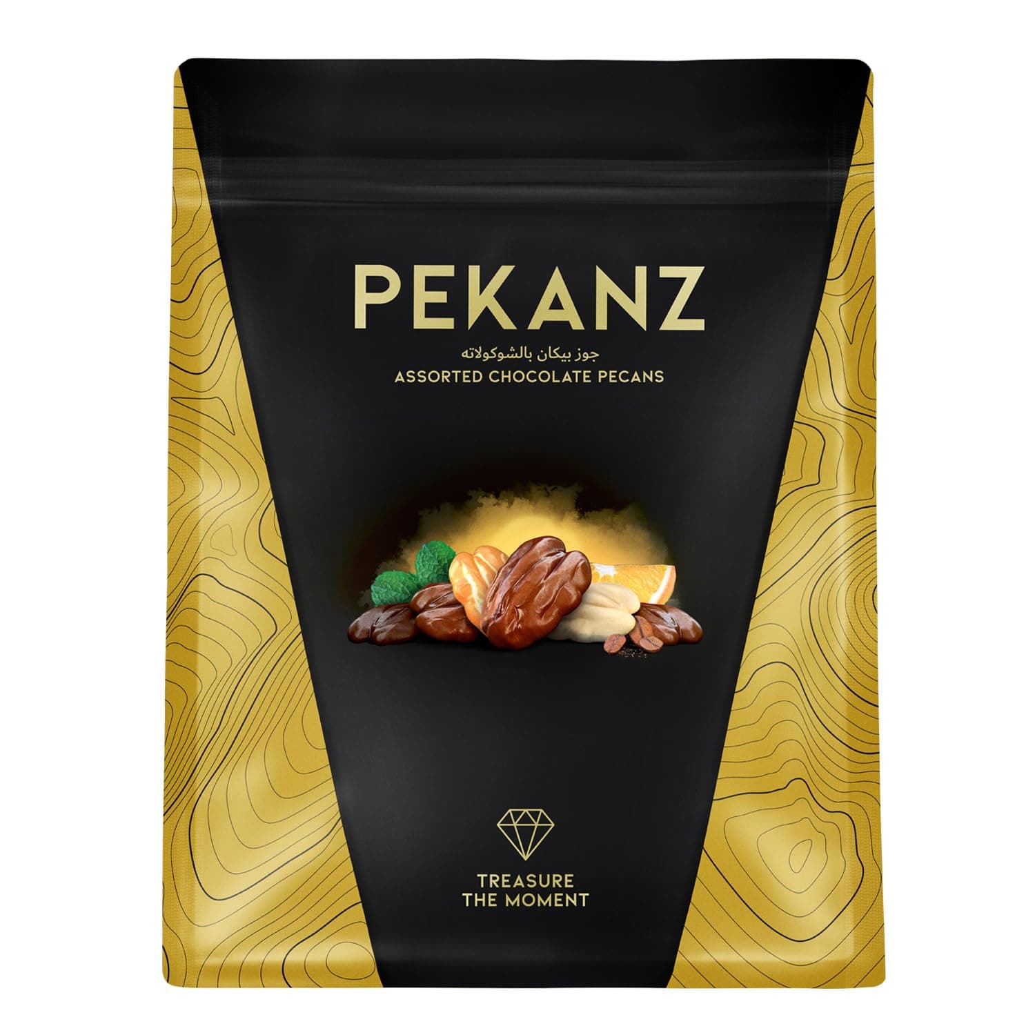 PECAN COATED WITH ASSORTED CHOCOLATE BAG 400GM