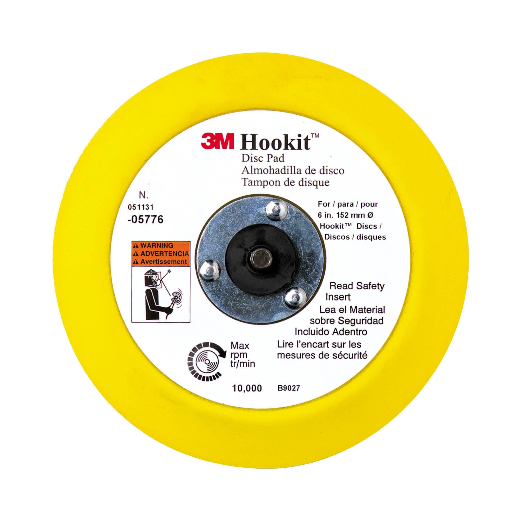 Hookit Disc Pad 05776, Easy Change Out, Medium Density Foam, 6 in