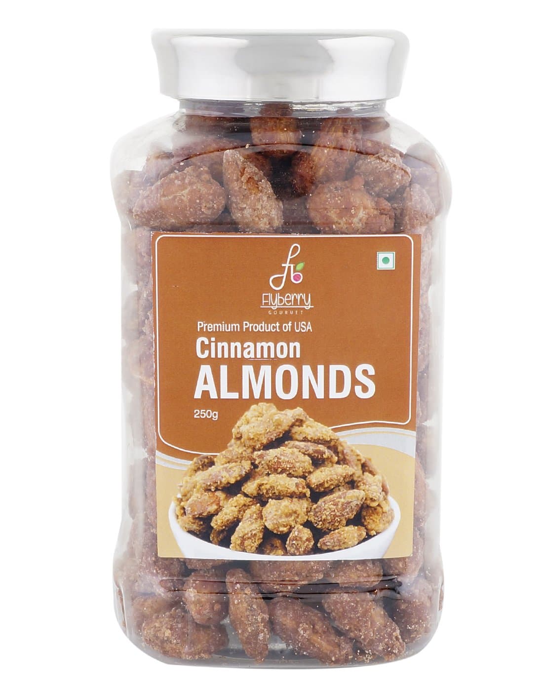 Flyberry Gourmet Cinnamon Almonds, 250 Gm