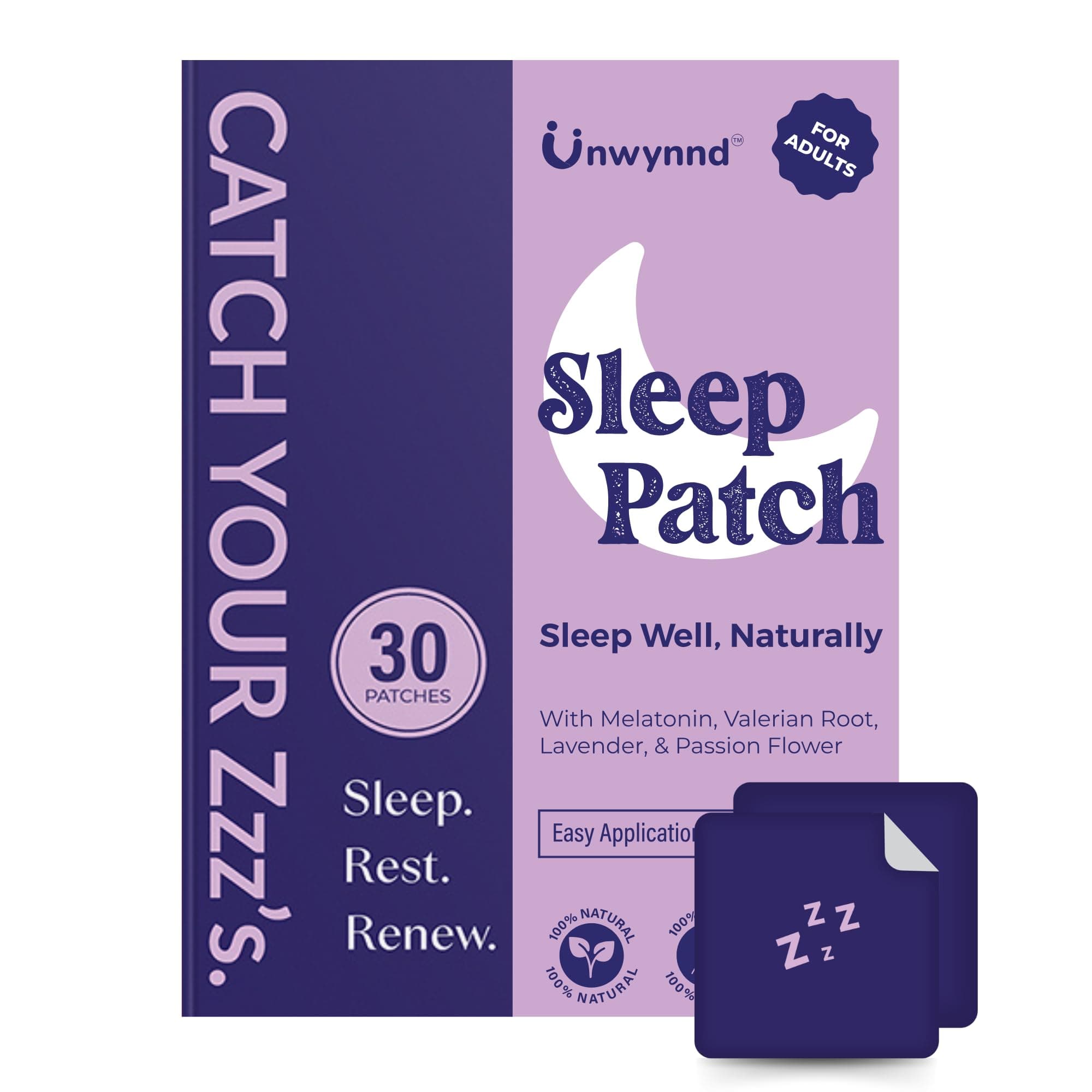 Sleep Patches For Adults | Plant-Based Melatonin 5mg For Deep Sleep & Stress Relief With L-Theanine, Valerian Root, Lavender | Skin-Friendly, Easy-Use, & 8-Hour Sleep Aid | 30 Patches