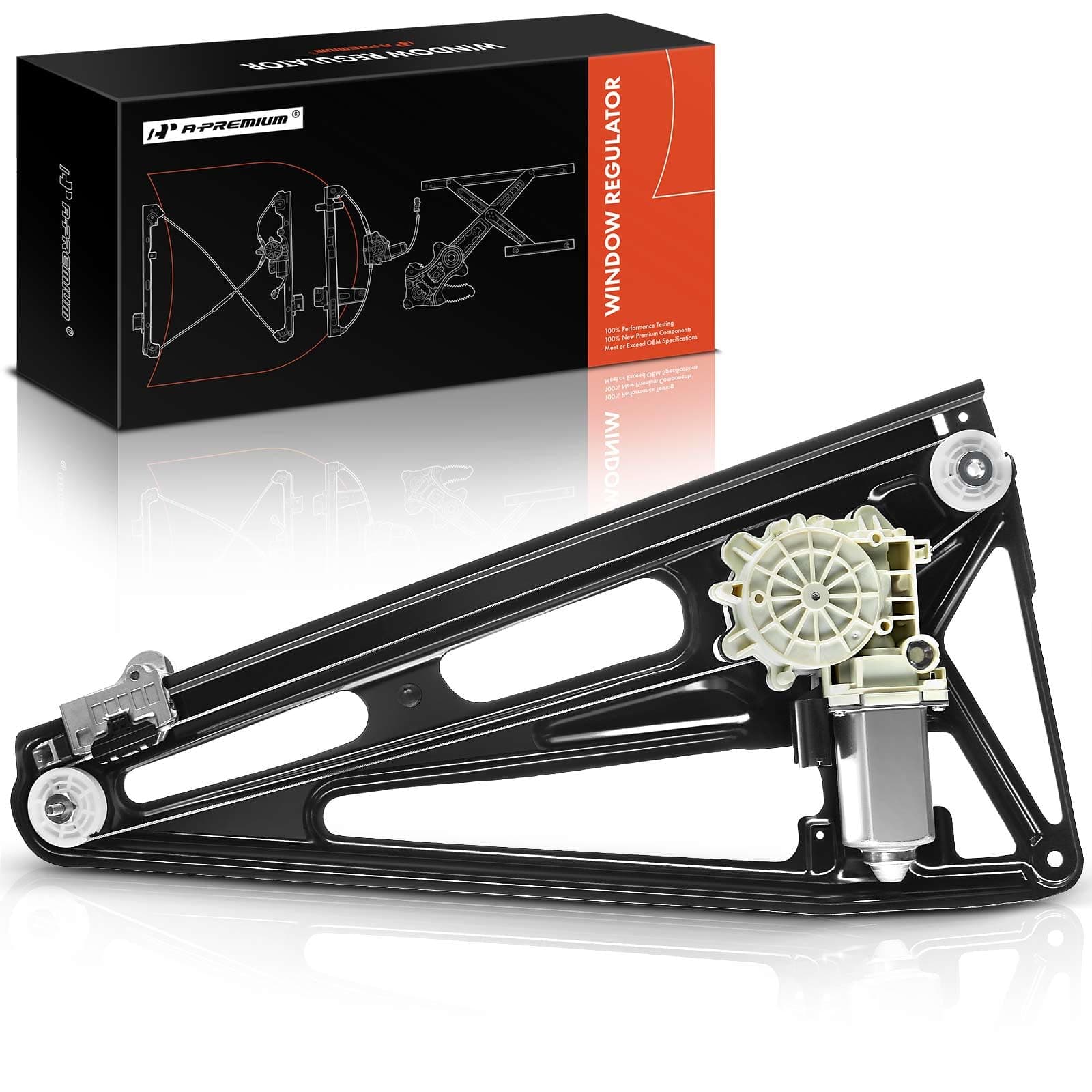 A-Premium Power Window Regulator with Motor Replacement for BMW E38 740i 740iL 750iL 1994-2001 Rear Right Passenger Side