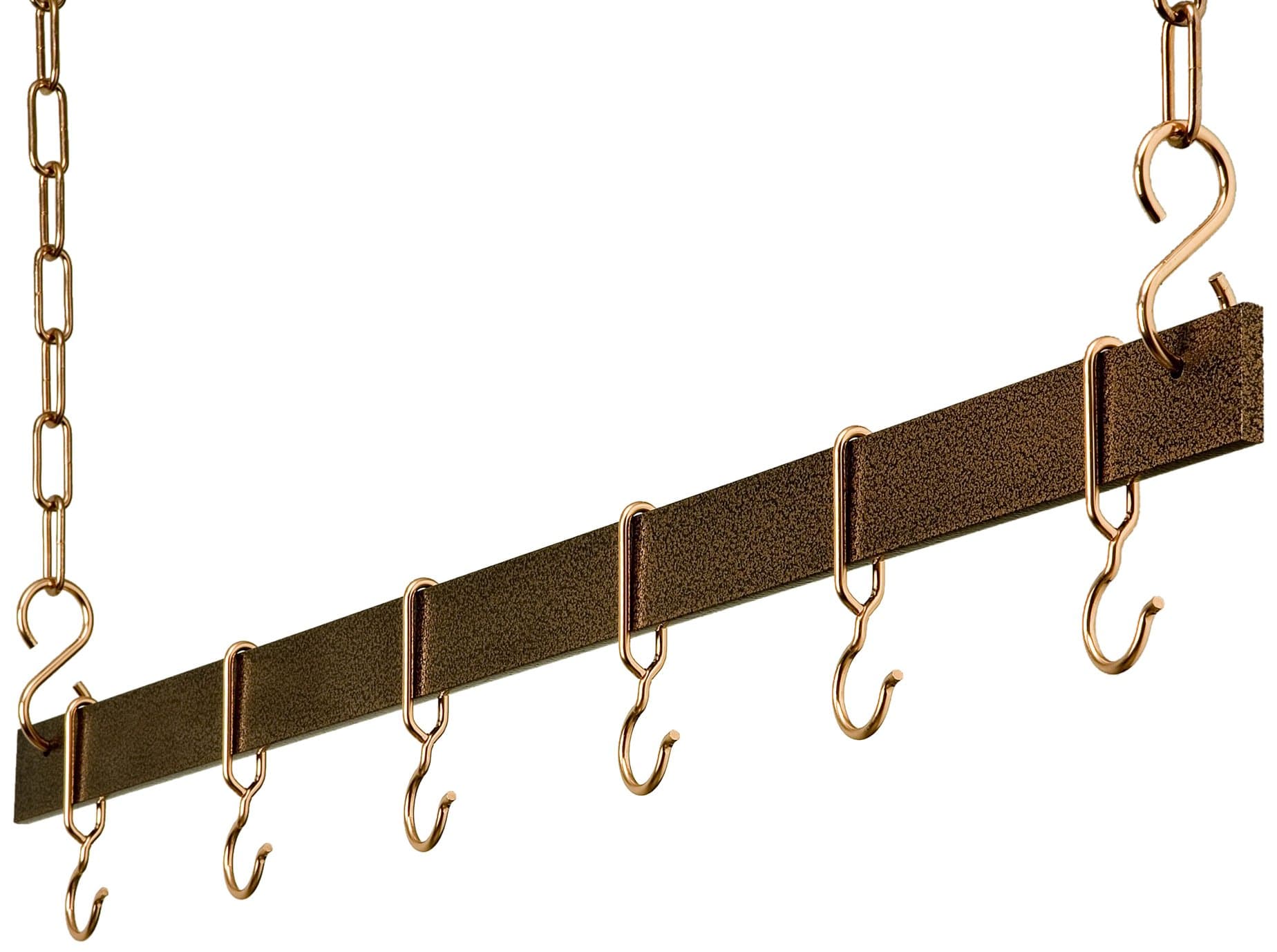 Hanging Bar Rack in Hammered Copper (36 in.)